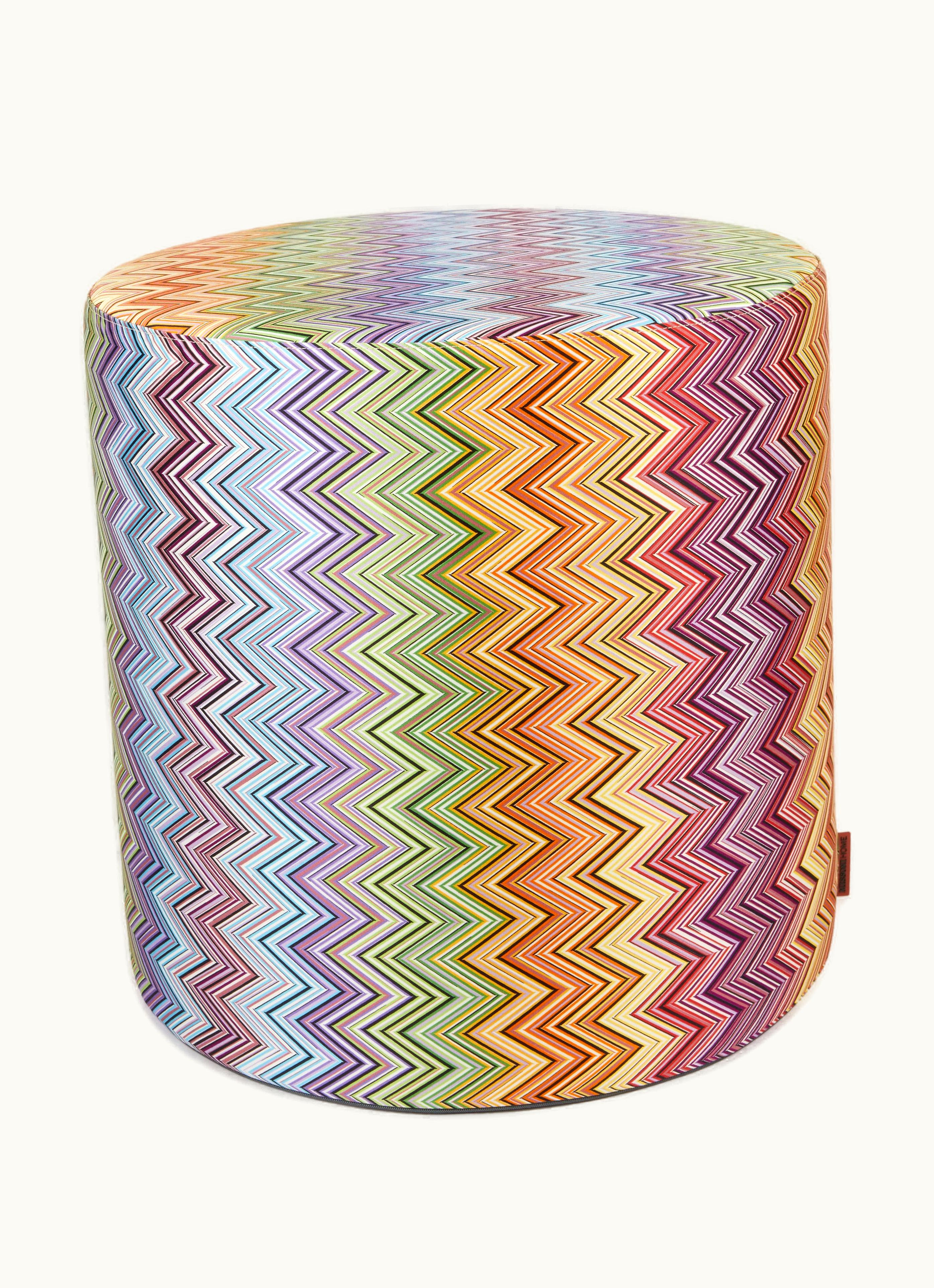 Missoni Missoni Jarris Cylinder Pouf 45x45 Multicoloured Multicoloured