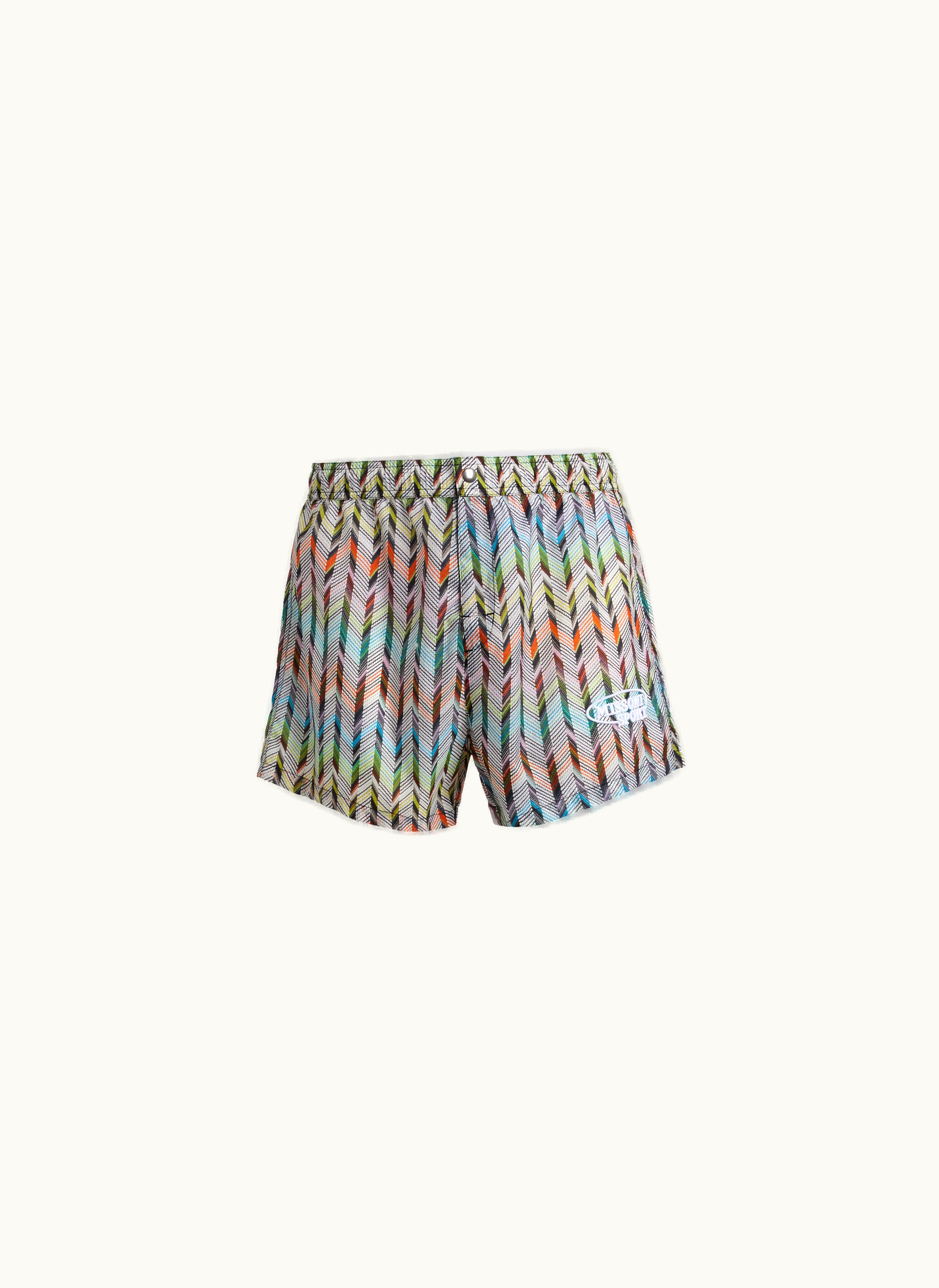 Missoni Missoni Swimming Trunks In Nylon With Logo Print Multicoloured