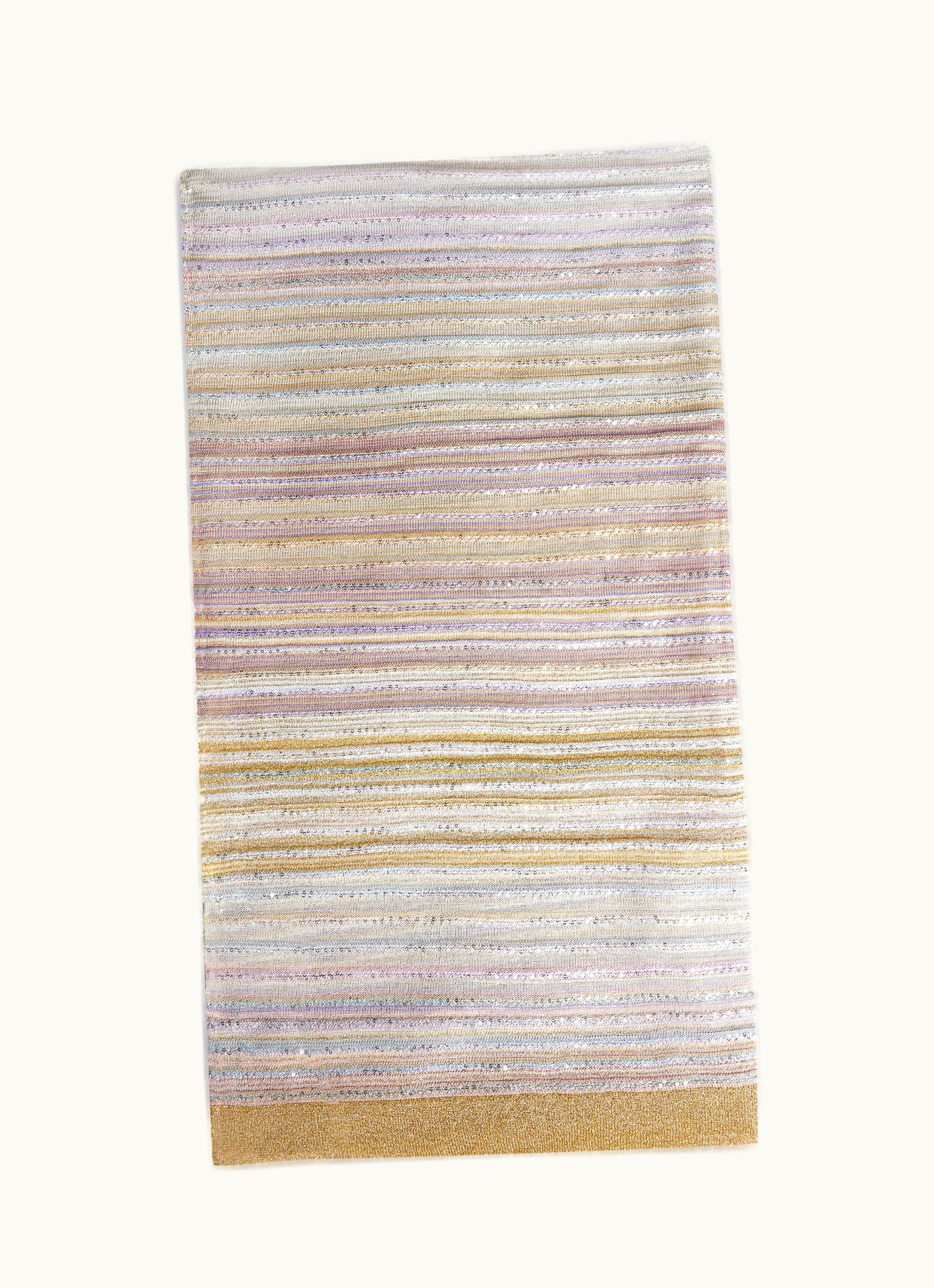 Missoni Missoni Striped Viscose Blend Stole With Sequins Multicoloured