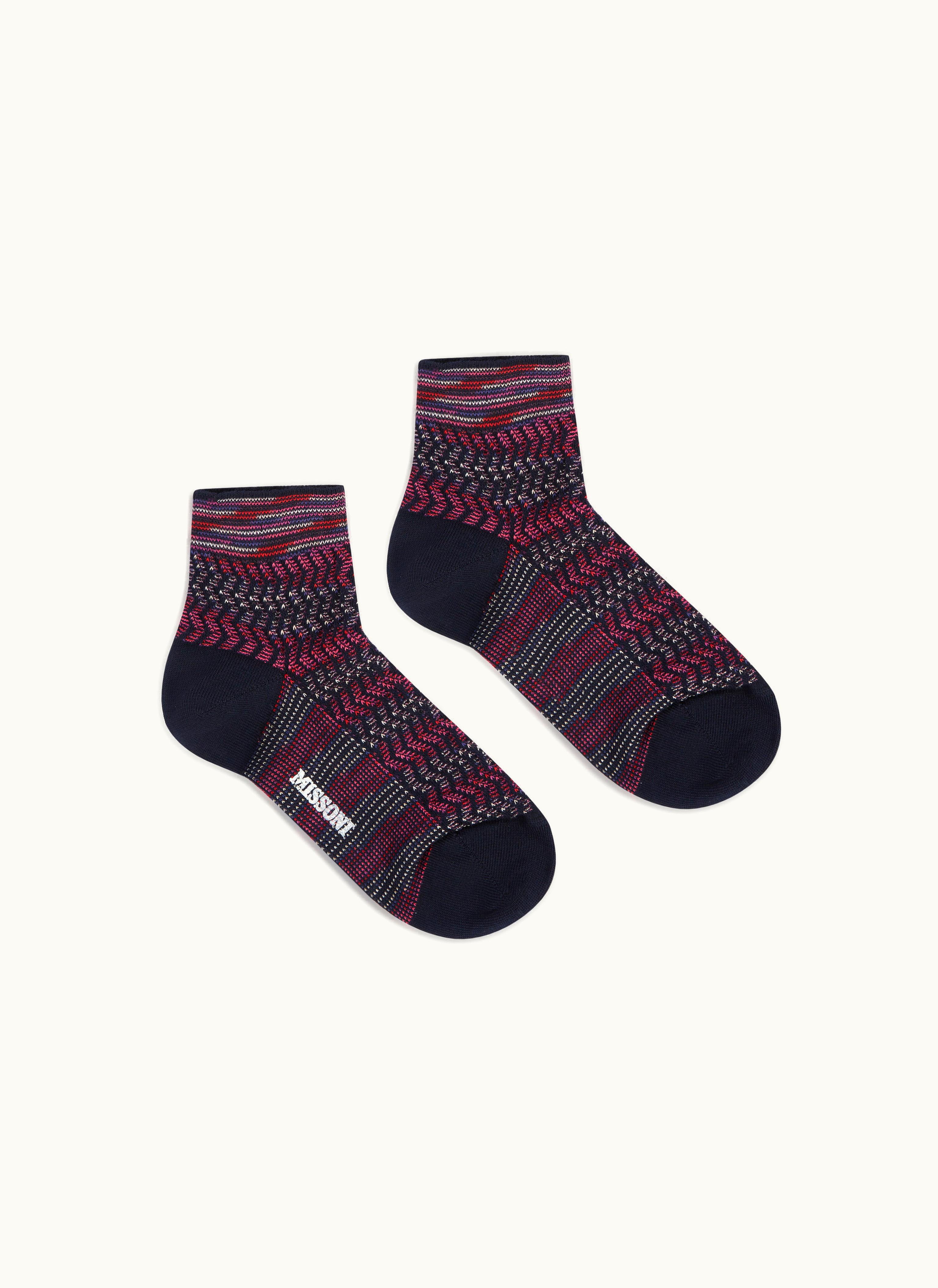 Missoni Missoni Multi-worked Short Cotton And Nylon Socks Multicoloured