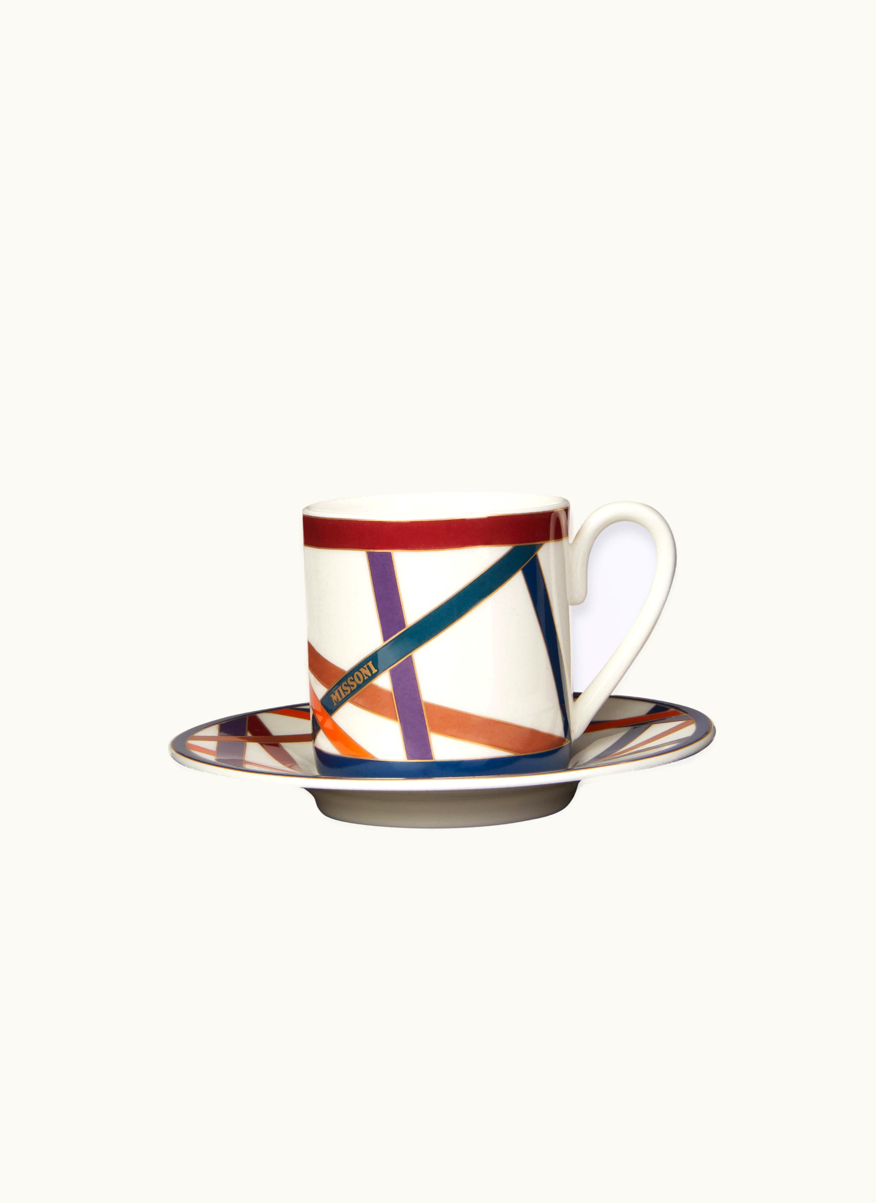 Missoni Missoni Nastri Set Of 2 Coffee Cups & Saucers Multicoloured