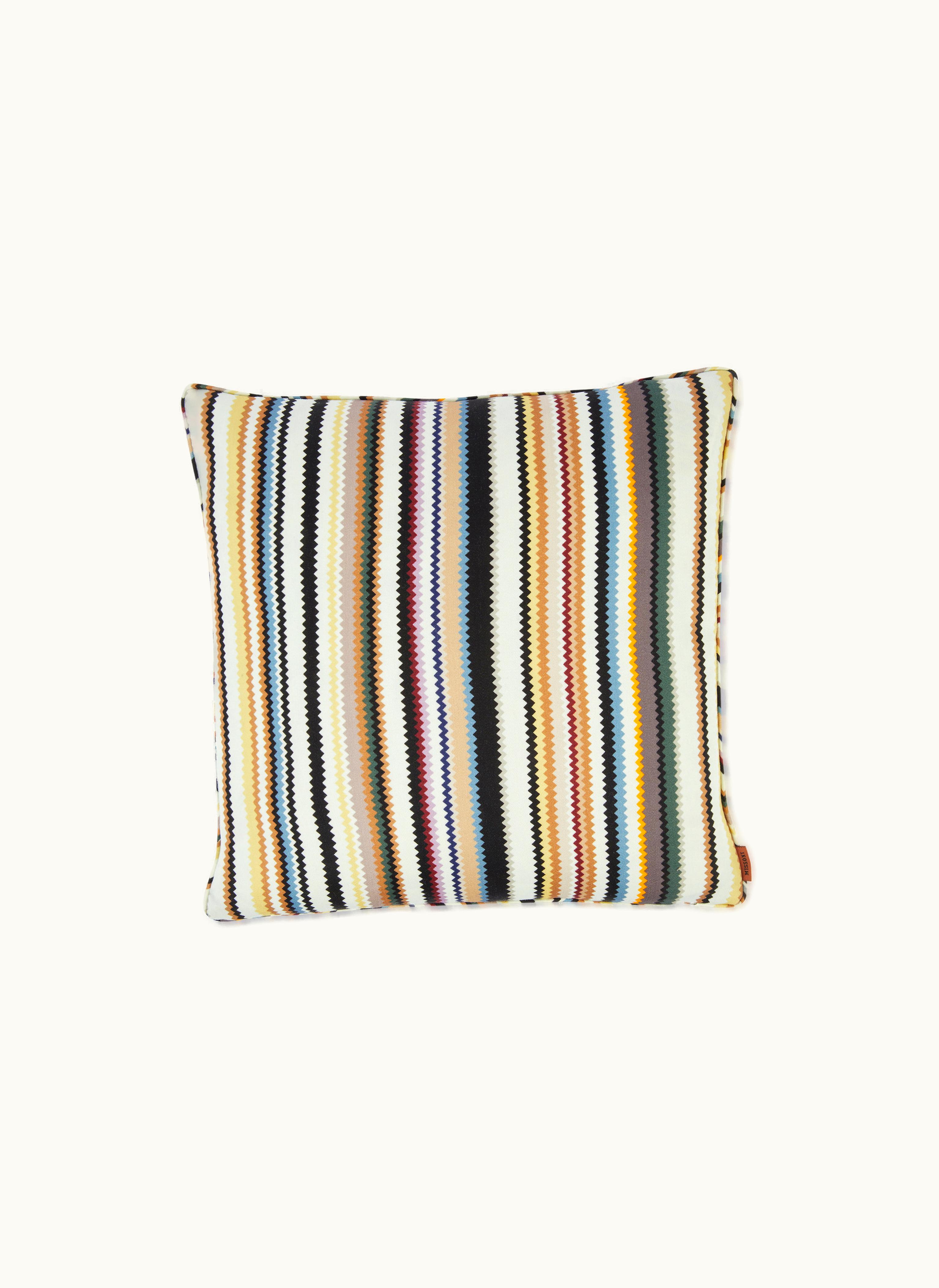 Missoni Missoni 40x40 CM Shangai Wool Satin Cushion With Zig Zag Print Black
