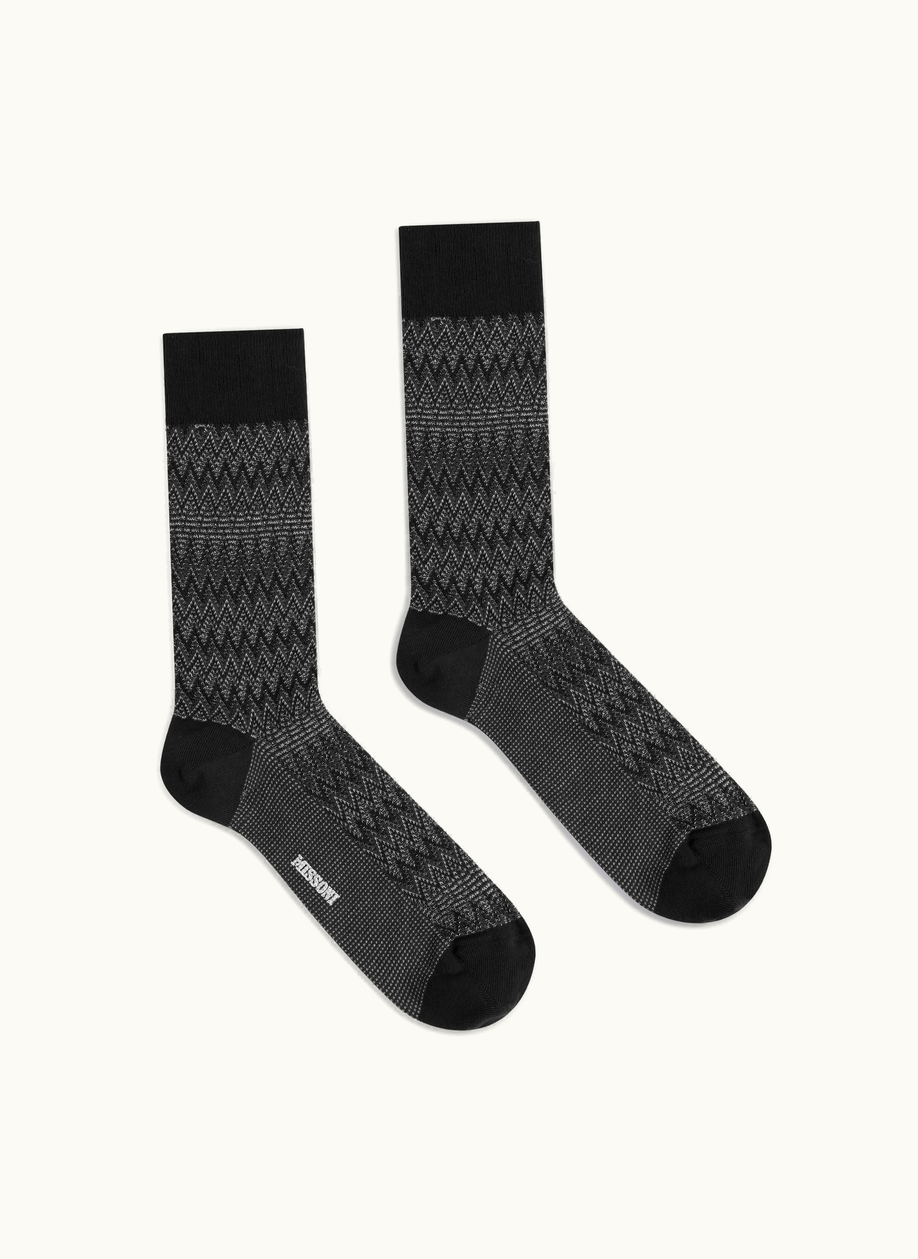 Missoni Missoni Cotton Blend Chevron Socks Multicoloured