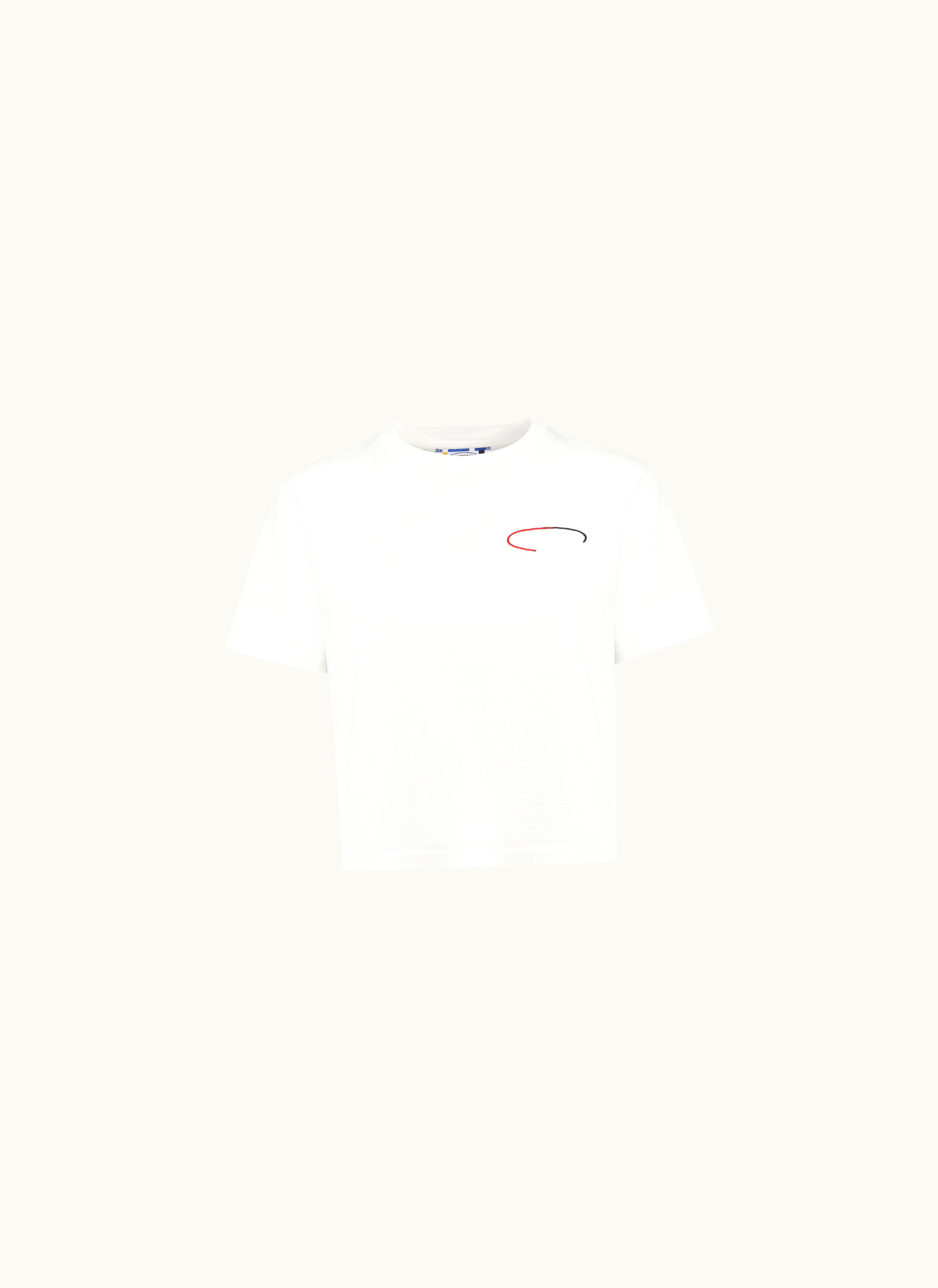 Missoni Missoni Cropped Cotton Jersey T-shirt With Embroidered Logo Grey