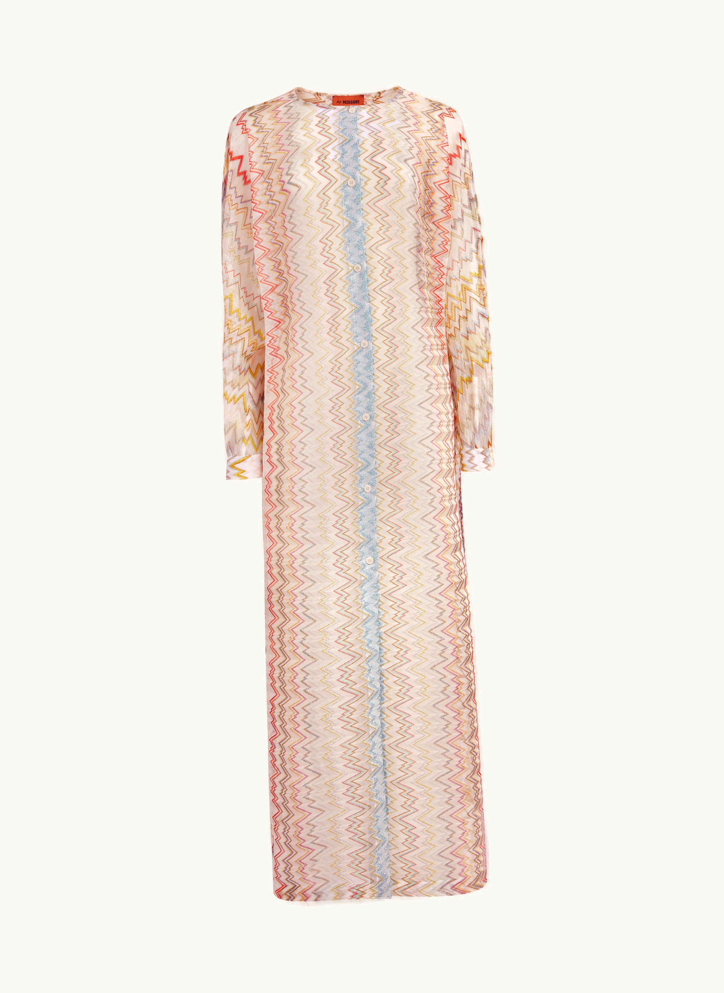 Missoni Missoni Long Striped Kaftan Cover Up With Lamé Multicoloured