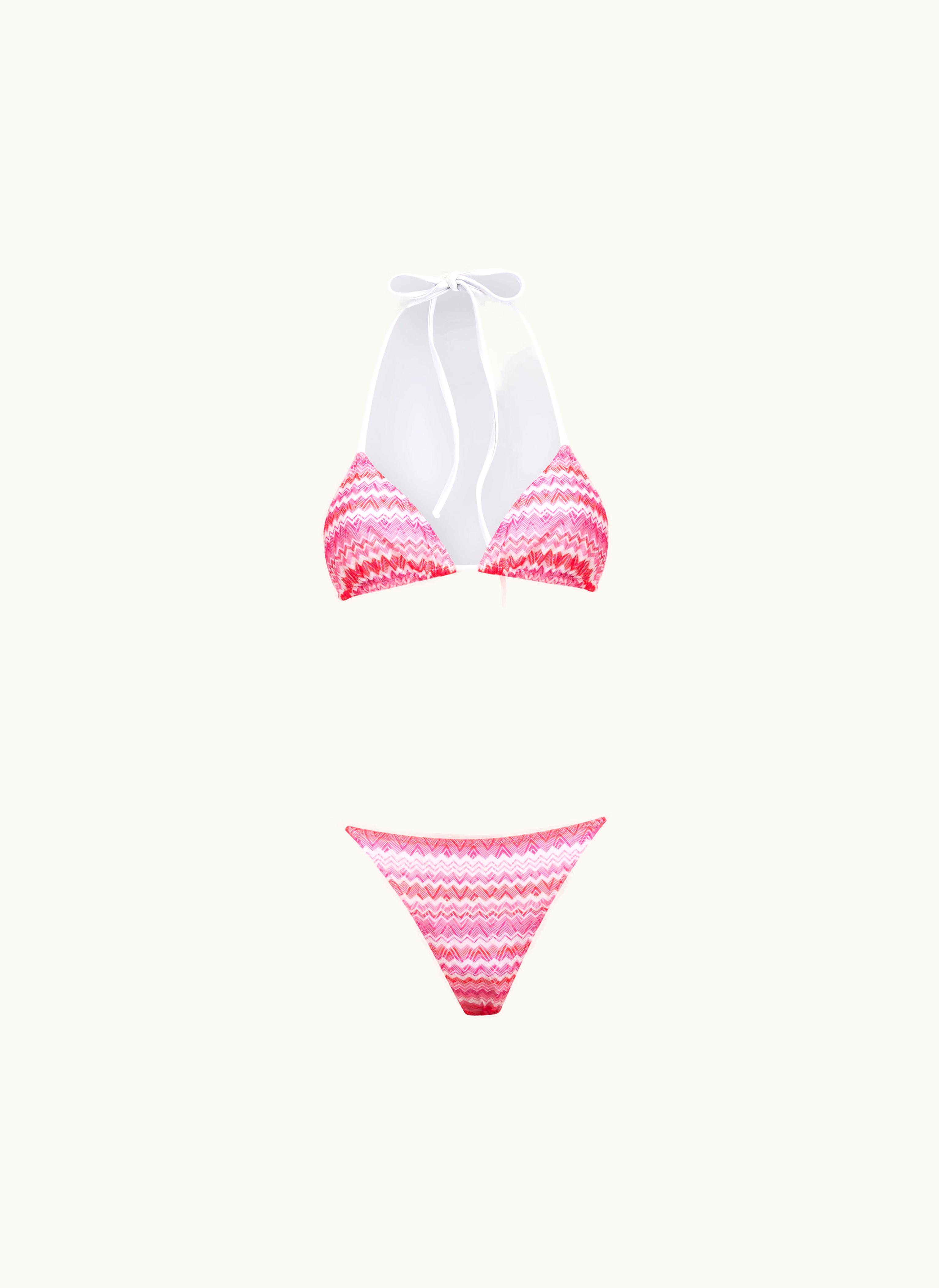 Missoni Missoni Bikini In two-tone Zigzag Knit Sky Blue