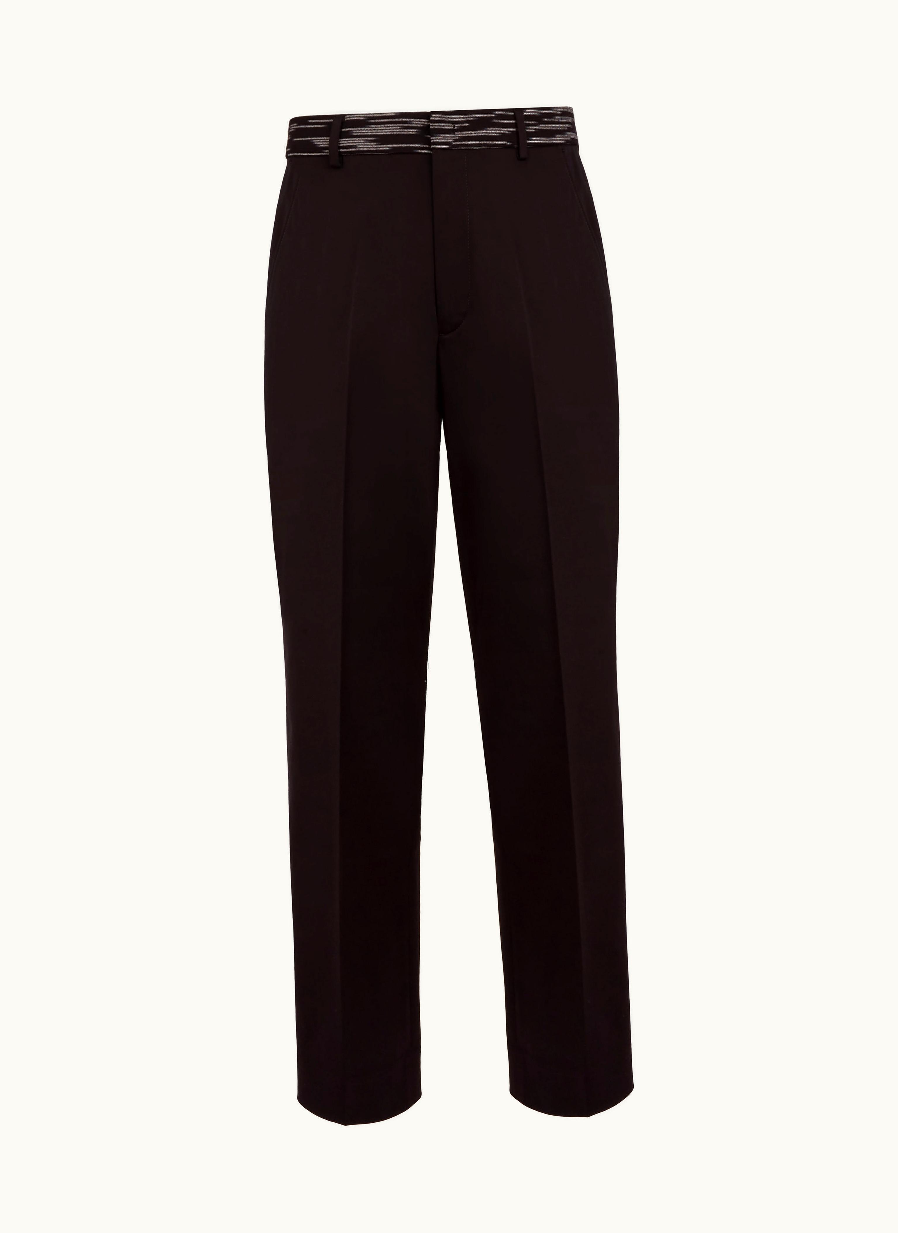 Missoni Missoni Cotton Trousers With Slub Inserts Black & White