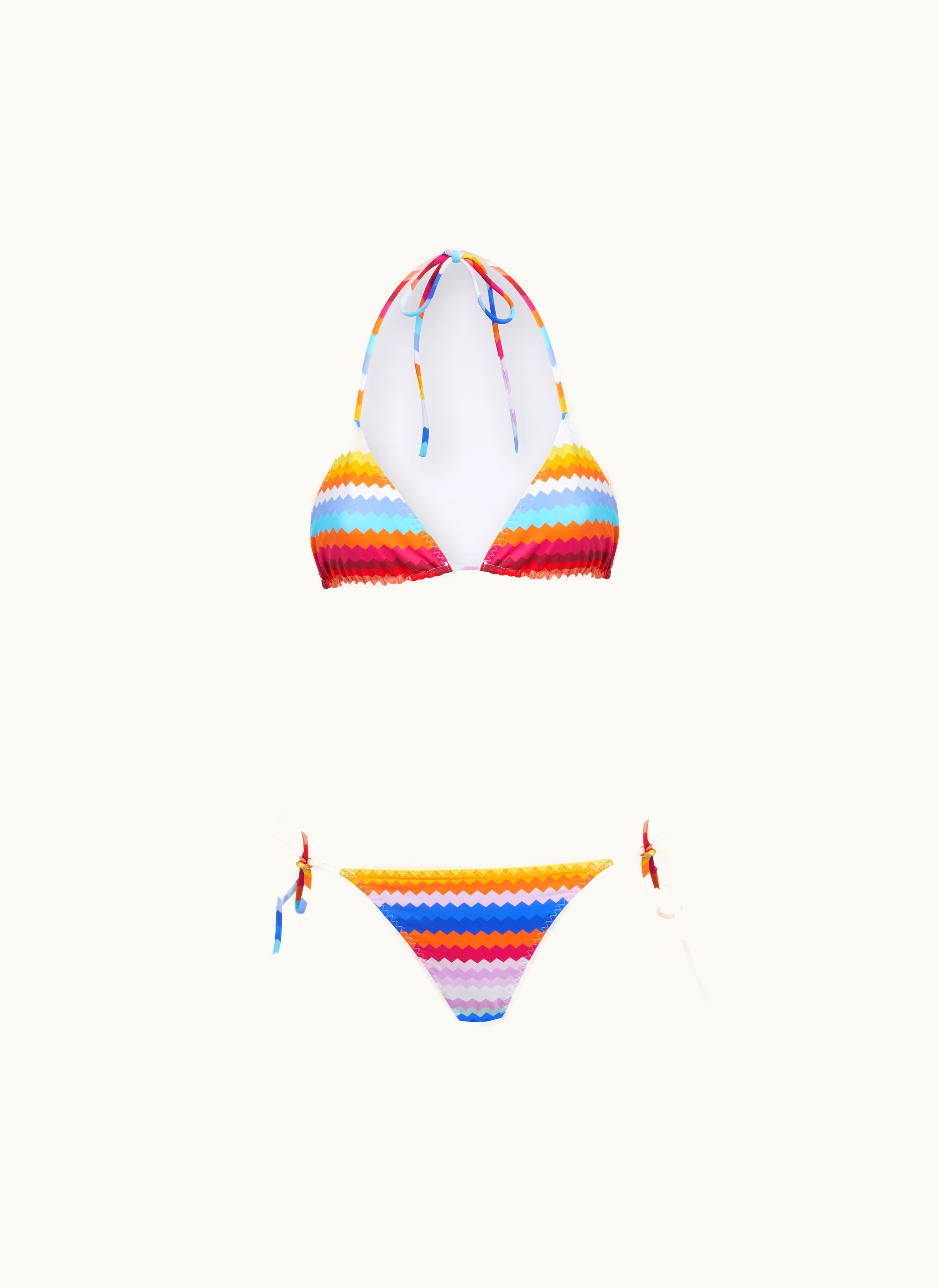 Missoni Missoni Bikini In Zigzag Print Stretch Nylon Multicoloured