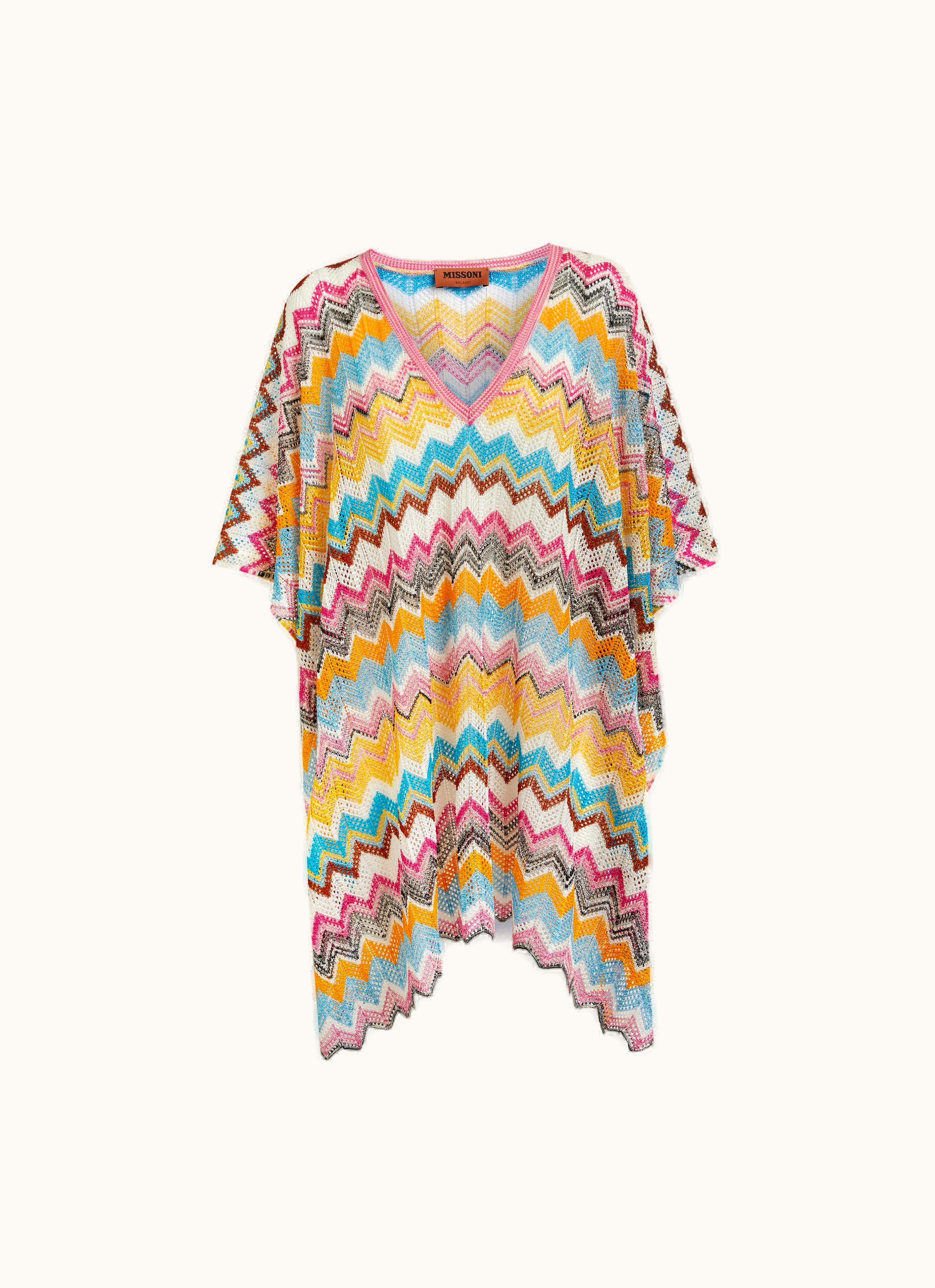 Missoni Missoni Crochet-effect Viscose Kaftan Cover Up Multicoloured