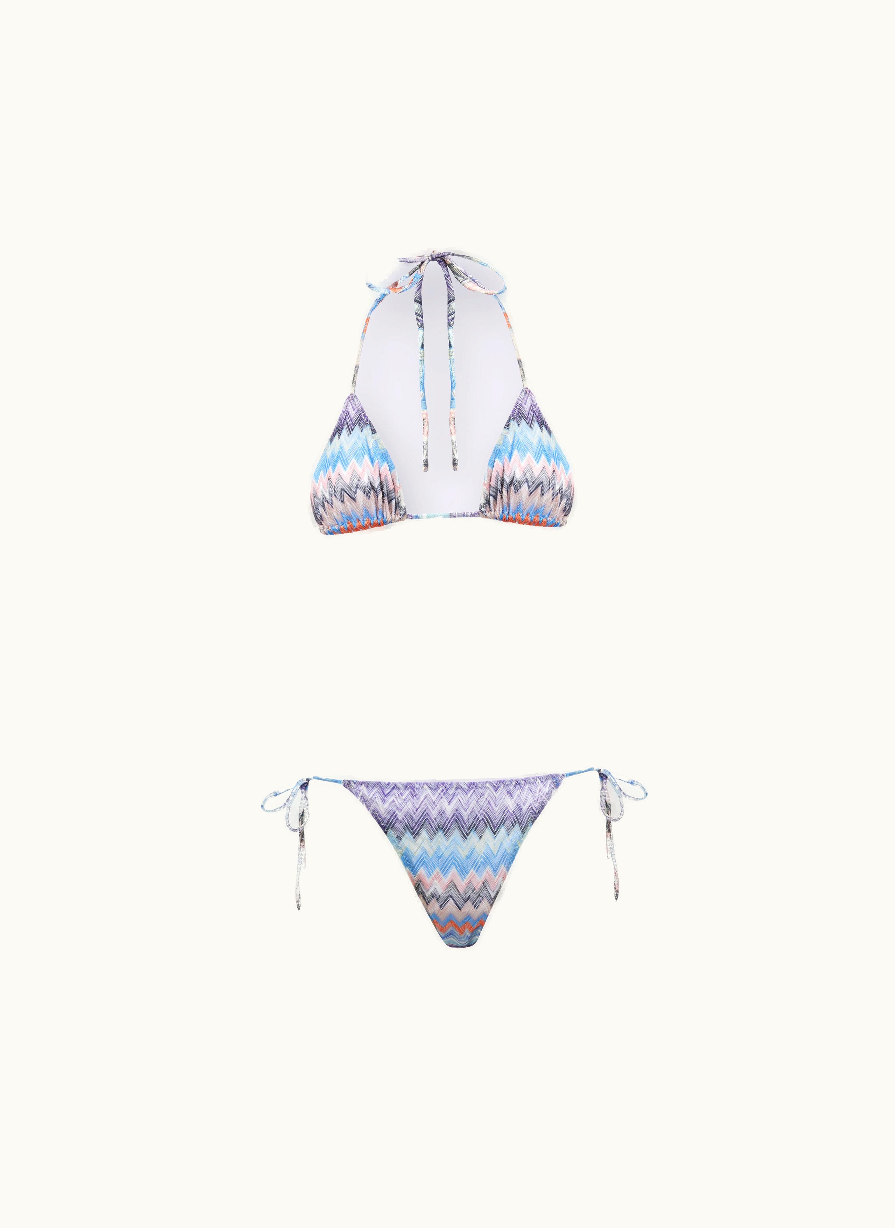 Missoni Missoni Slub Chevron Viscose Bikini Blue Shade Chevron