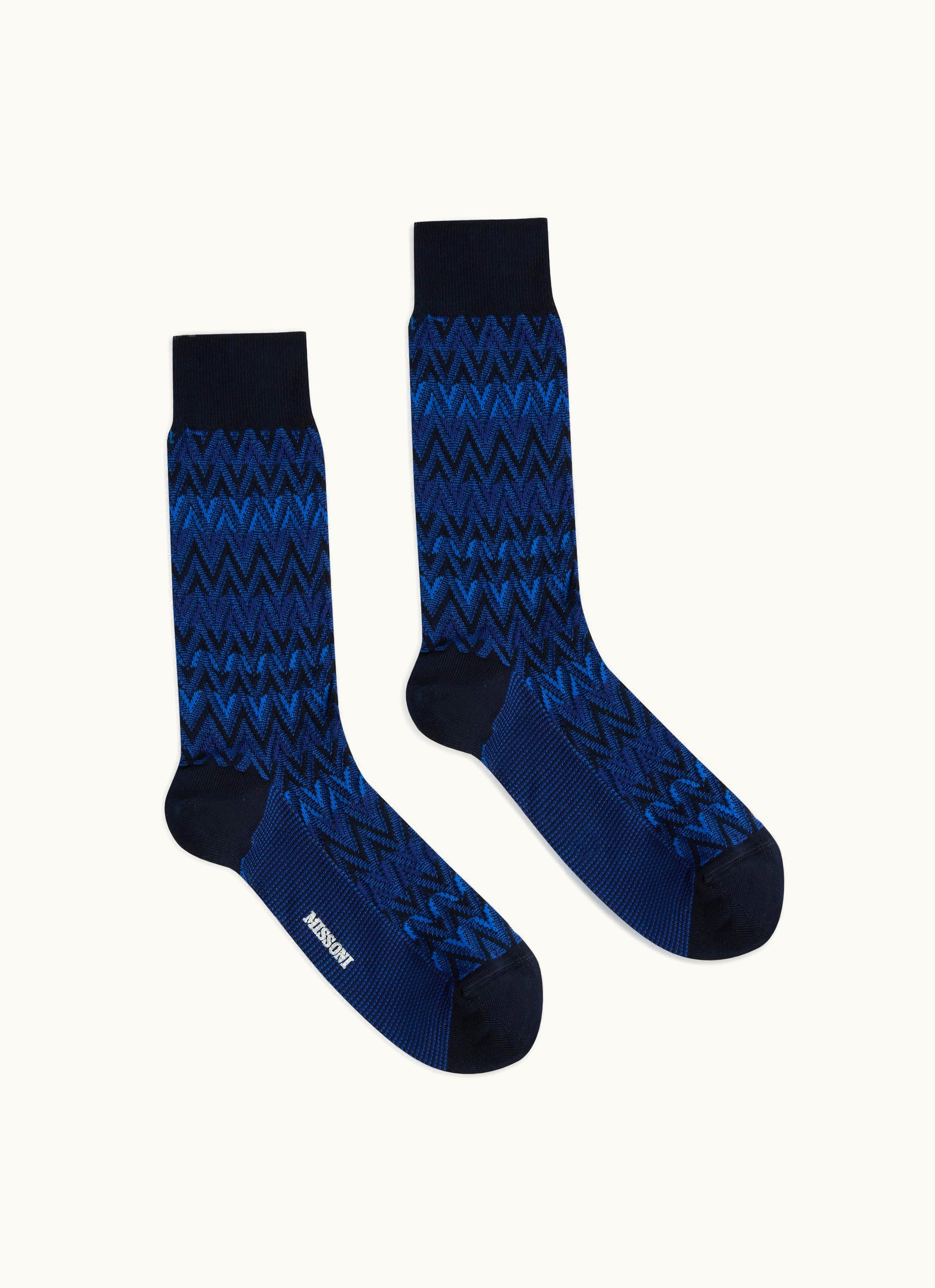 Missoni Missoni Short Cotton Blend Chevron Socks Multicoloured Multicoloured