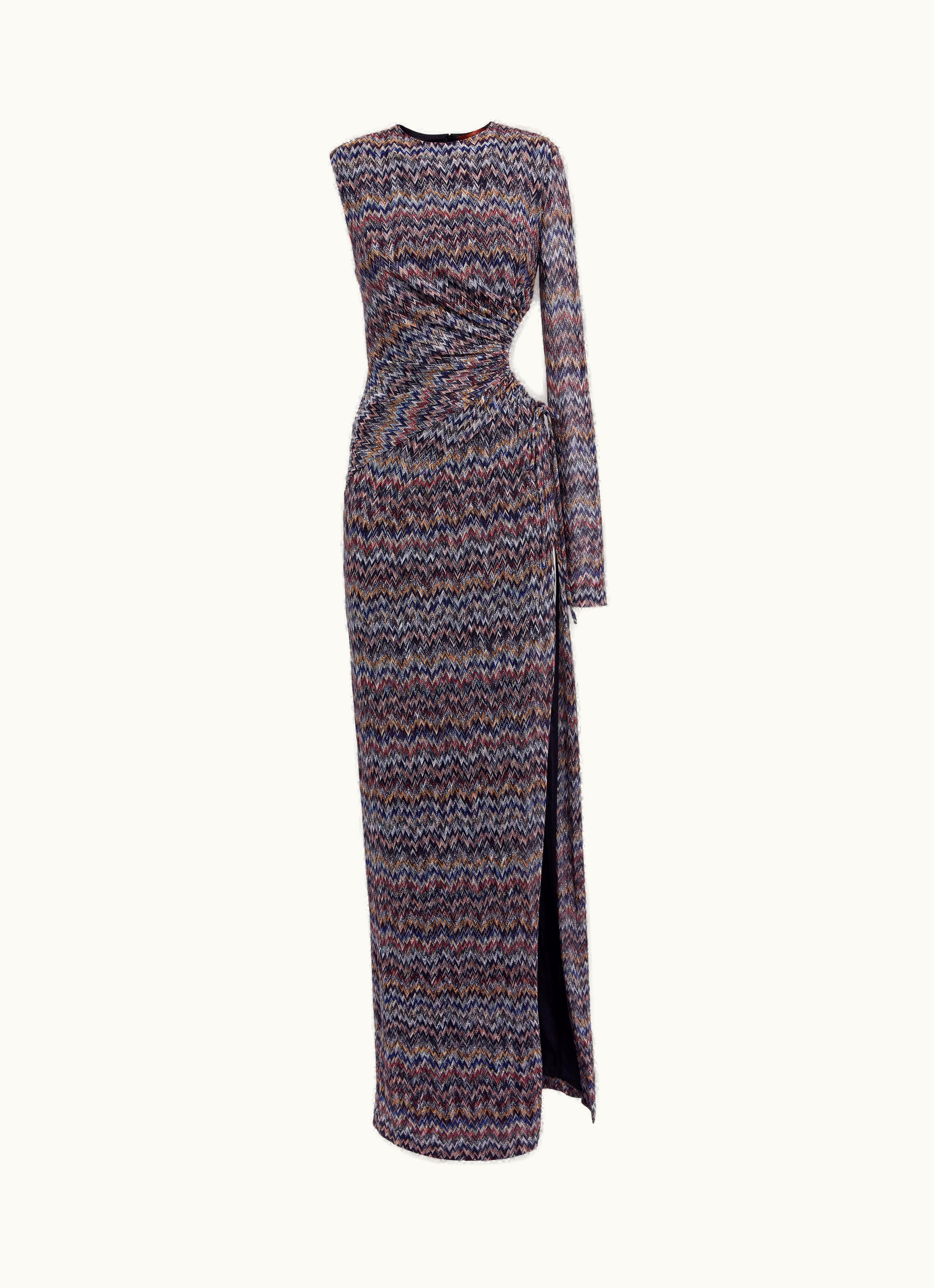 Missoni Missoni One-shoulder Long Dress With cut-out Detail And Slit Multicoloured