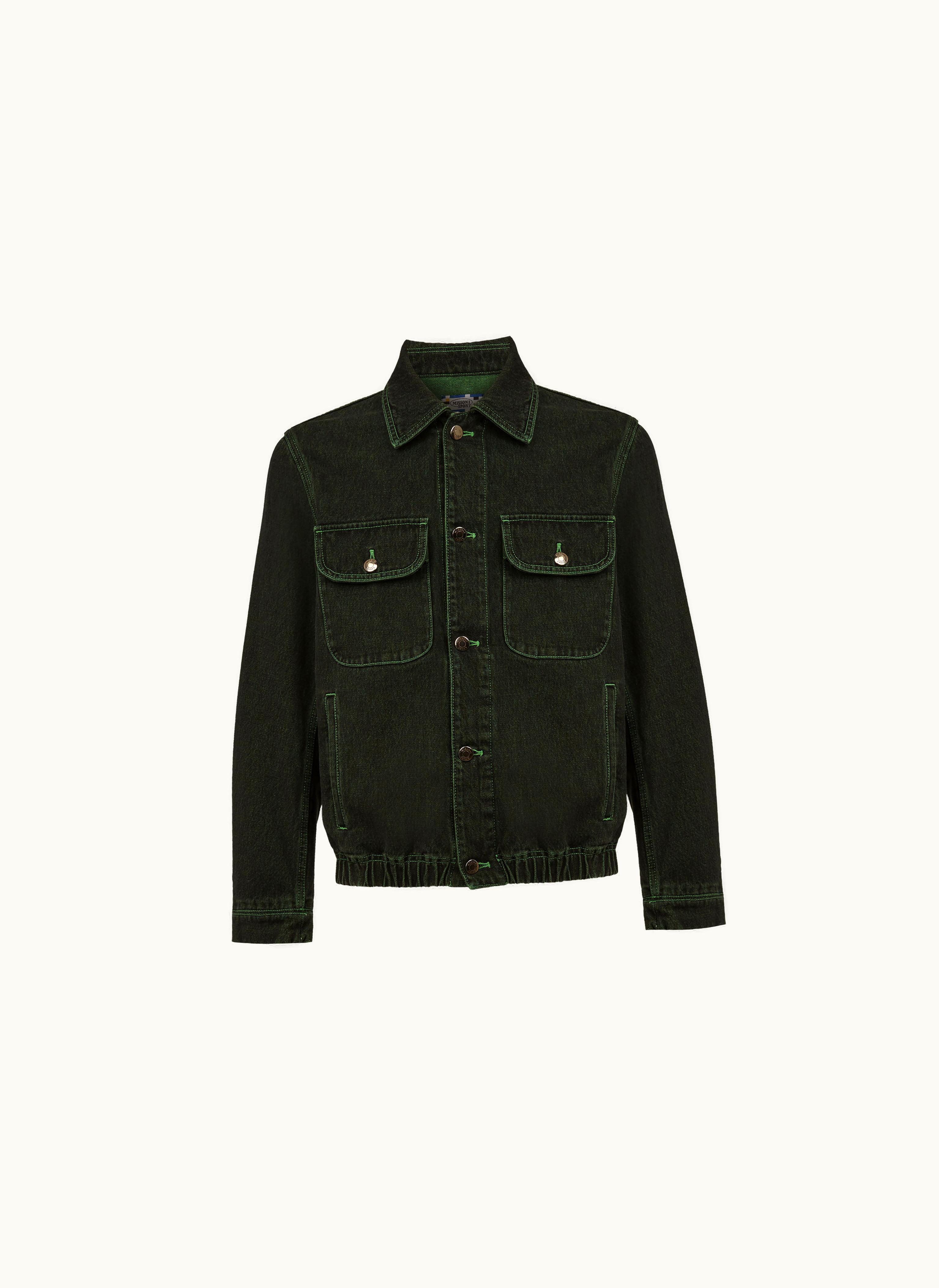 Missoni Missoni Denim Jacket With Embroidered Logo Blue