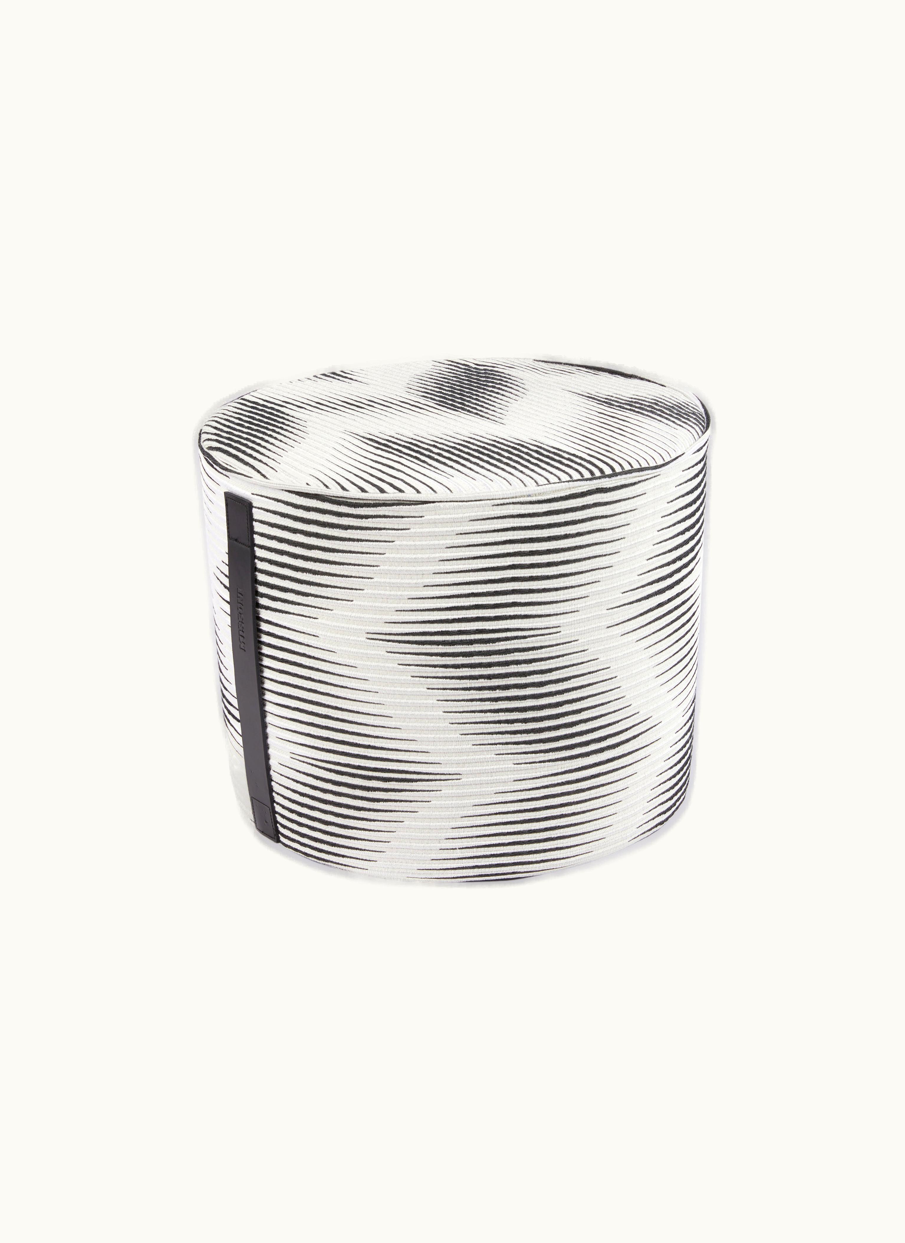 Missoni Missoni Ande Cylinder Pouf 40x30 Black & White