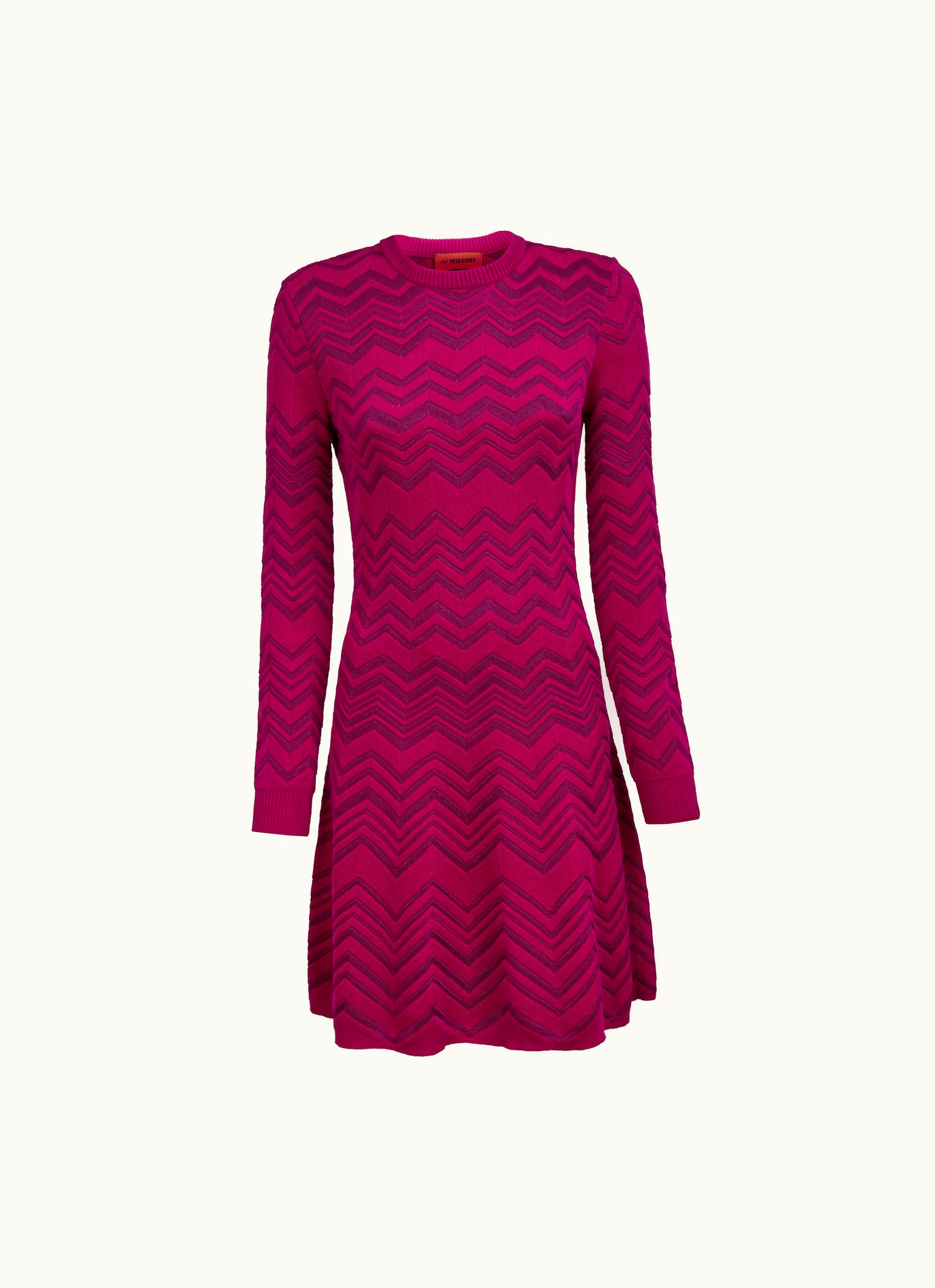 Missoni Missoni Wool And Viscose Blend English-ribbed crew-neck Dress Black