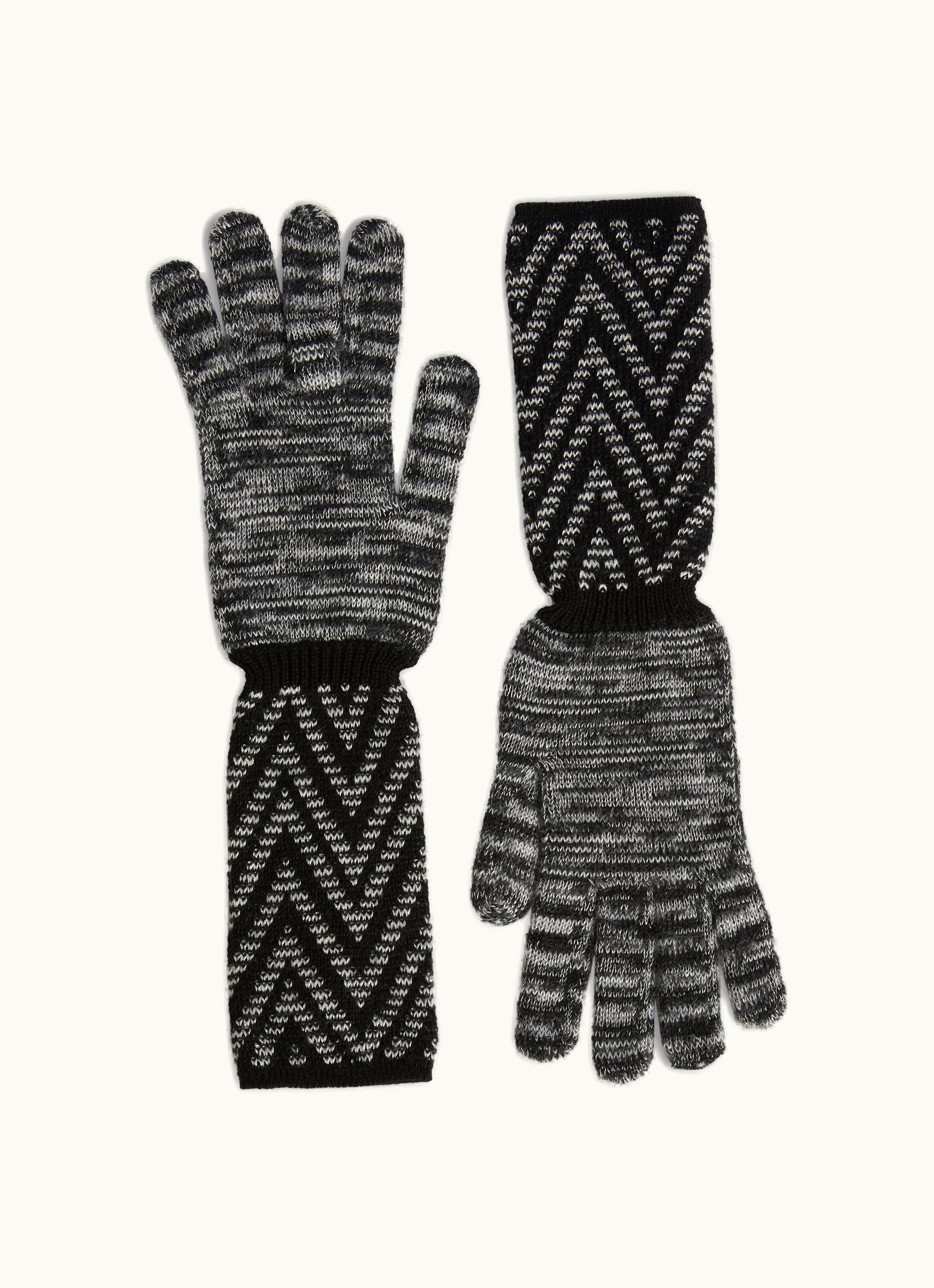 Missoni Missoni Multi-worked Wool And Mohair Knit Gloves Multicoloured Multicoloured