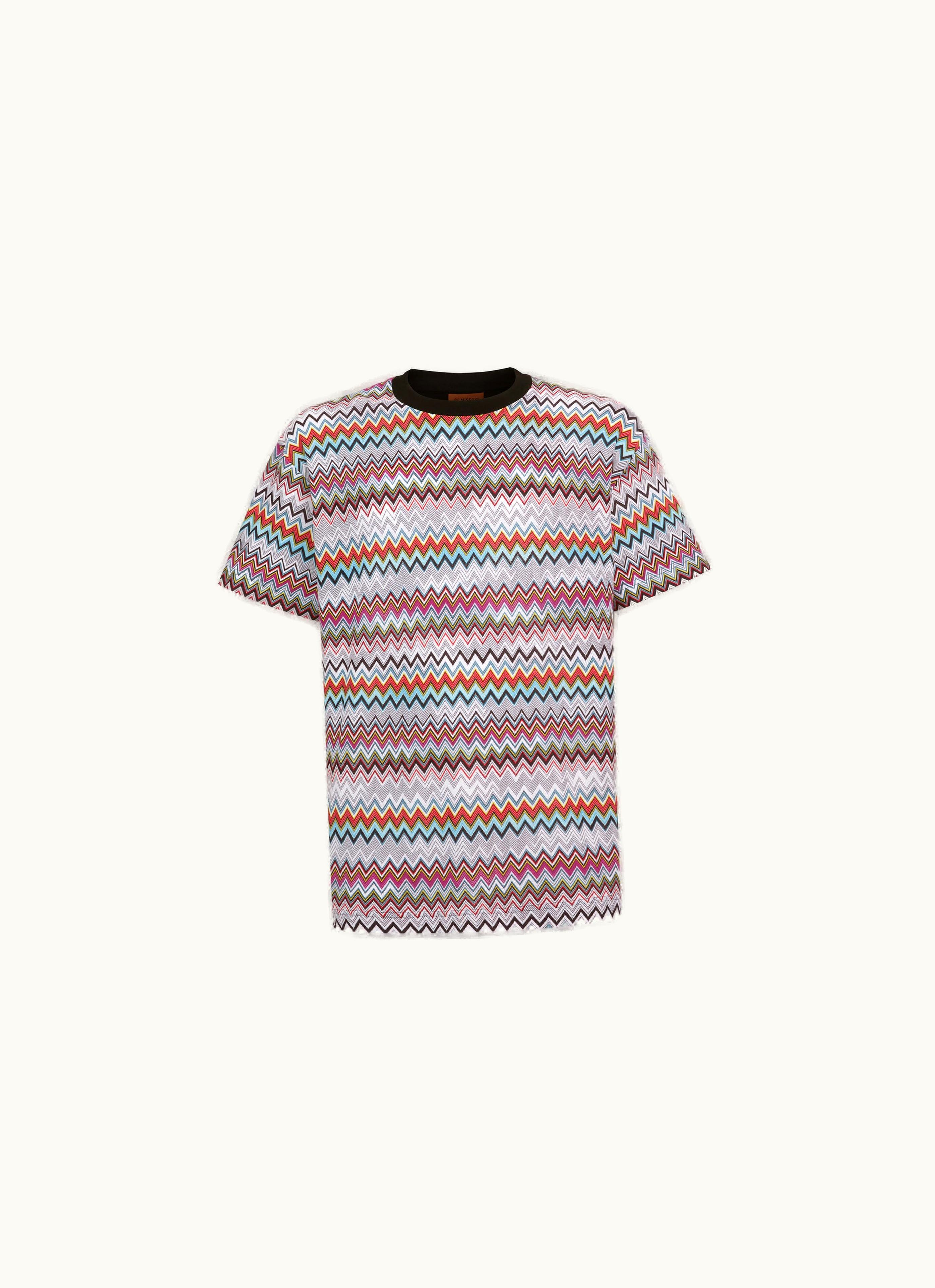 Missoni Missoni Cotton And Viscose Zigzag crew-neck T-shirt Multicoloured