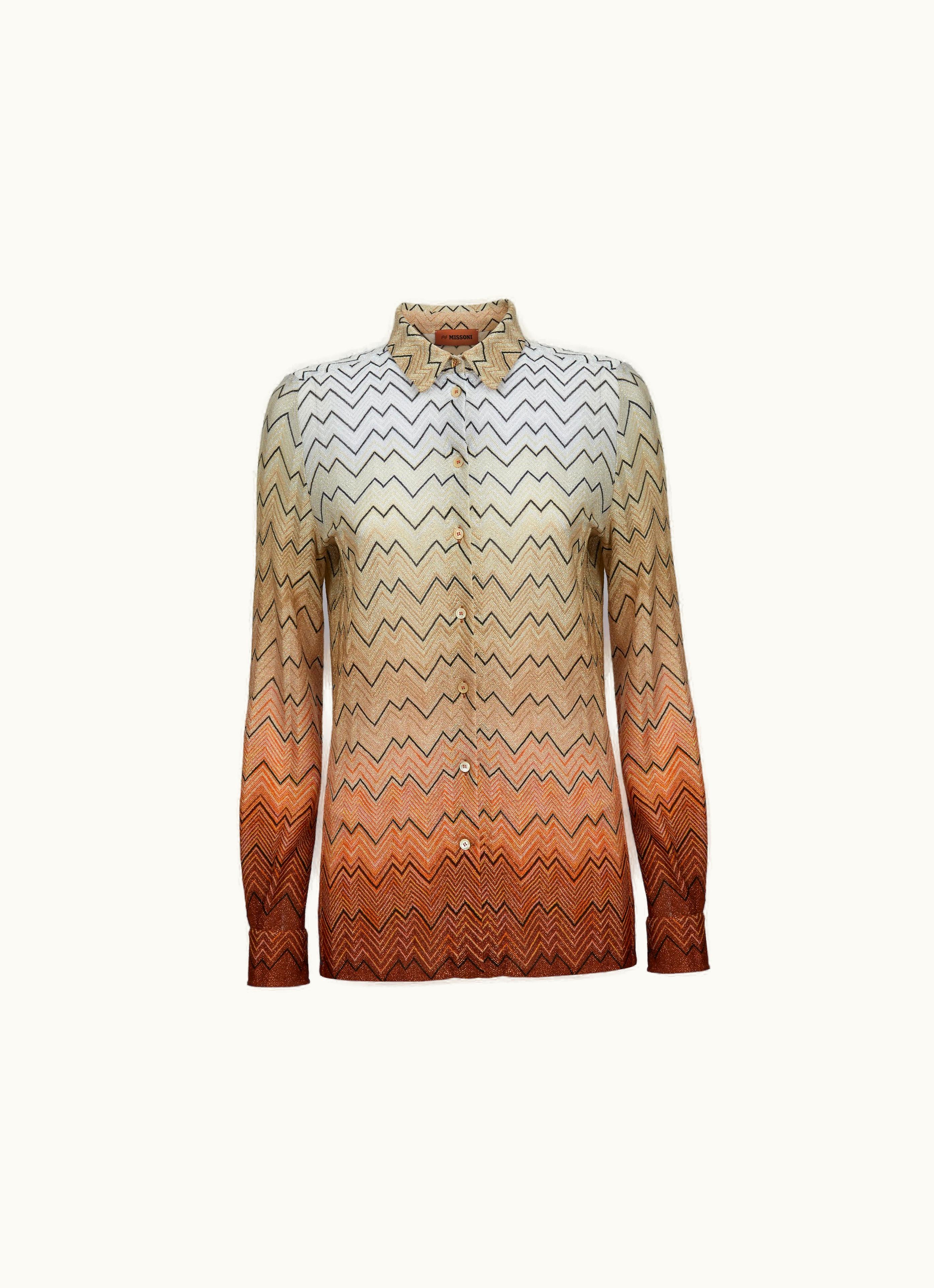 Missoni Missoni Raschel Knit Zigzag Viscose Shirt With Lurex White