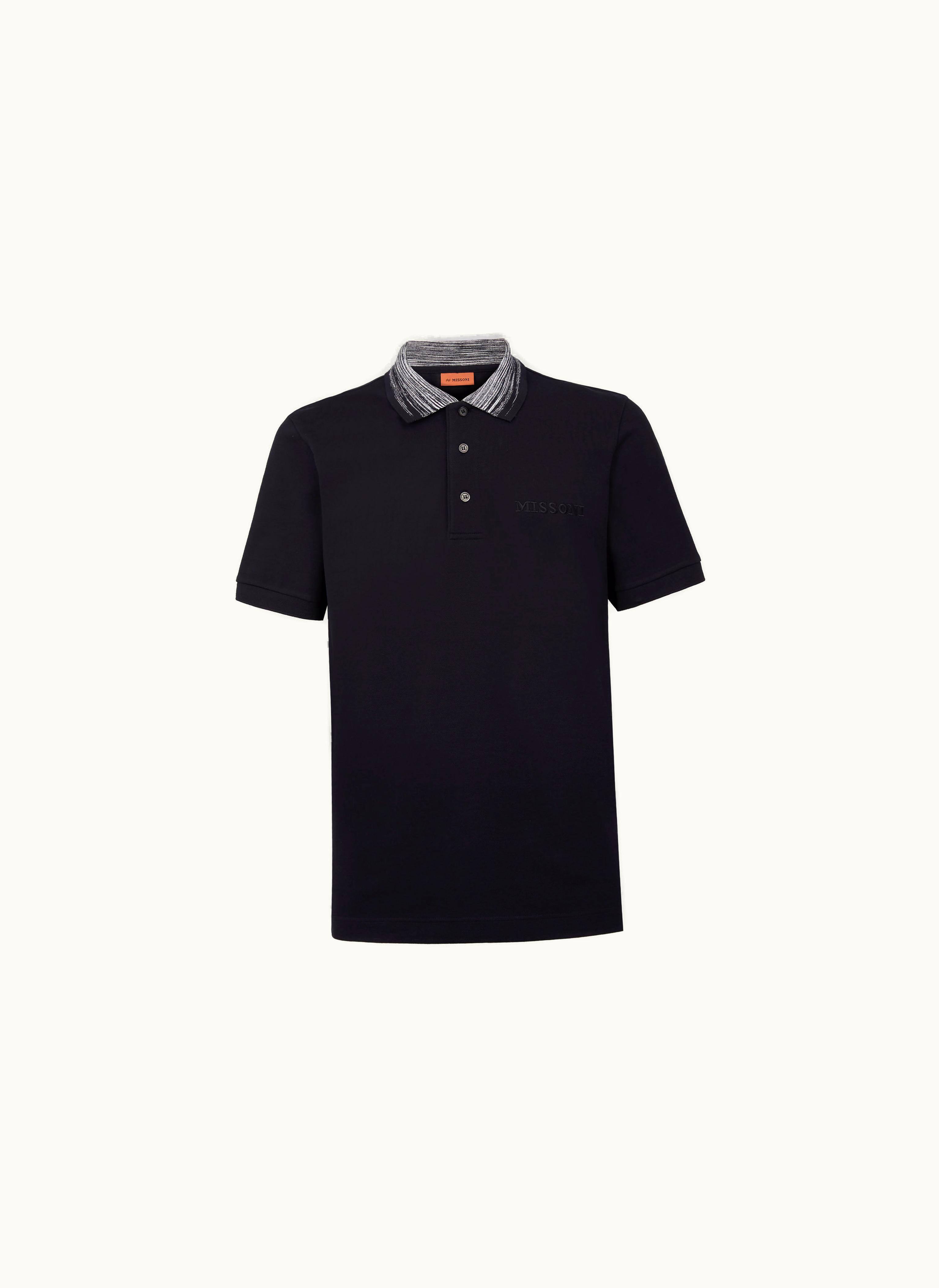 Missoni Missoni Cotton Polo Shirt With Slub Collar And Logo Lettering White