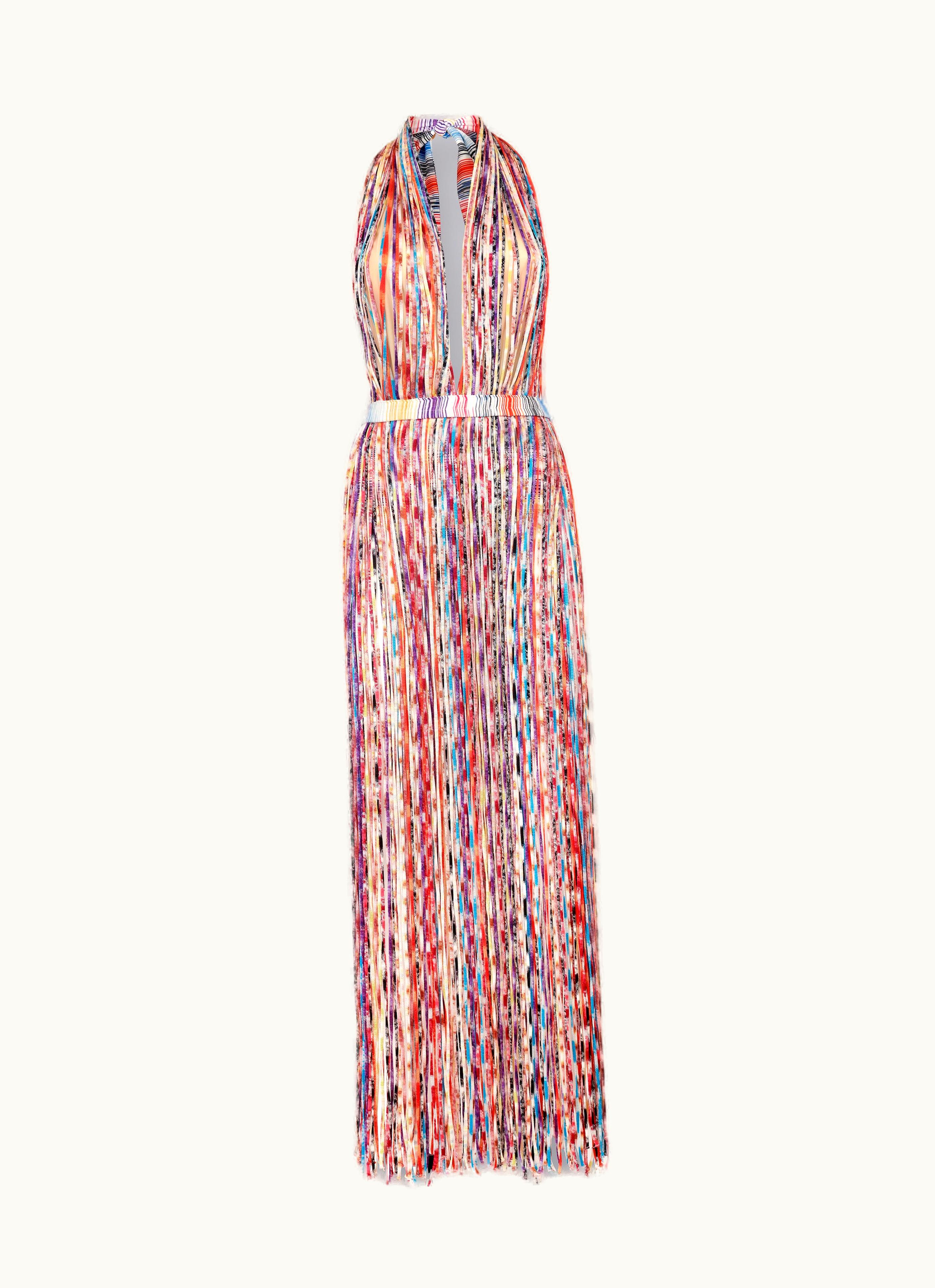 Missoni Missoni Multicoloured Tubular Fringed Long Cover Up Multicoloured