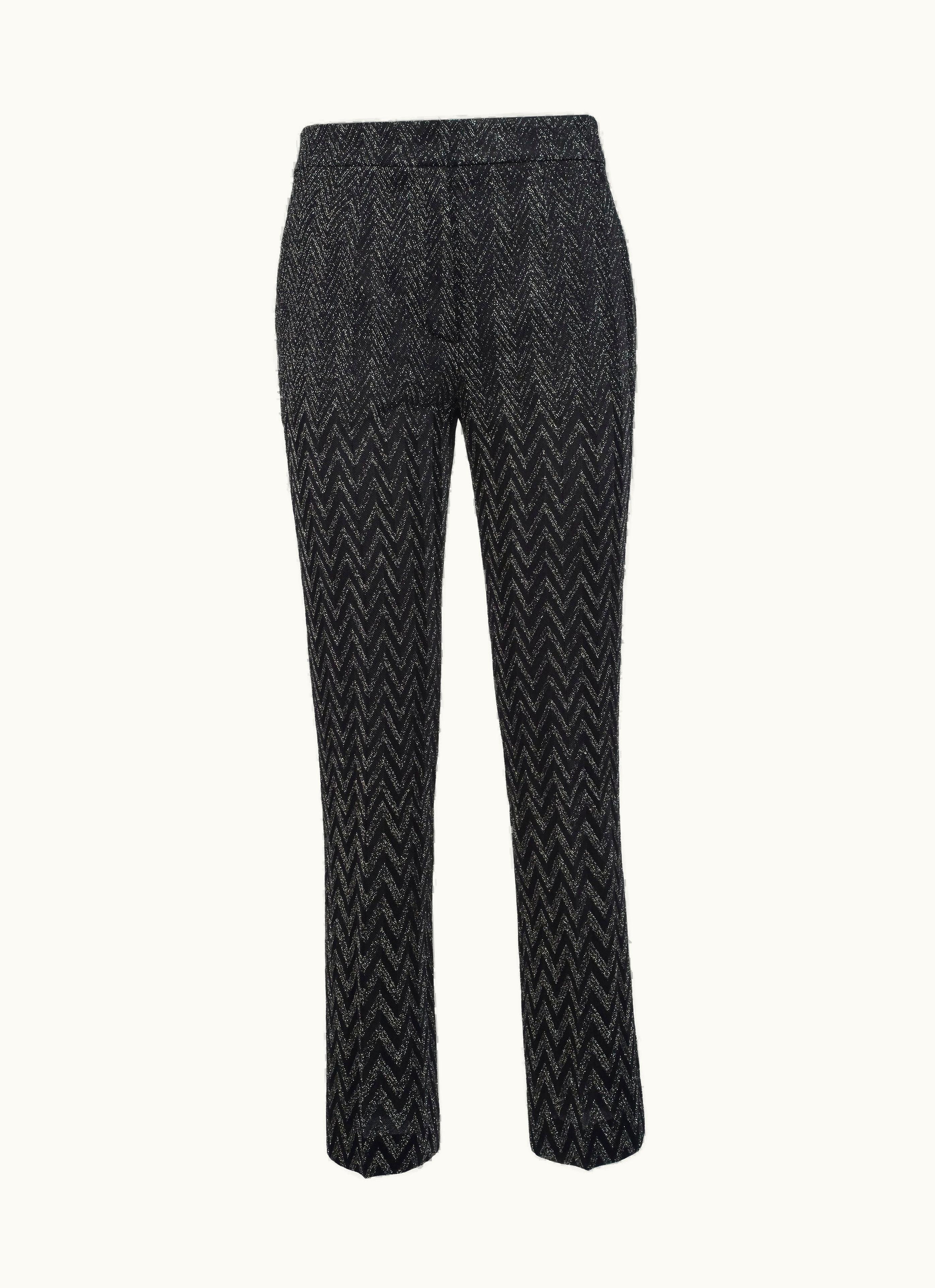 Missoni Missoni Straight Viscose Trousers With Zigzag And Lurex Black