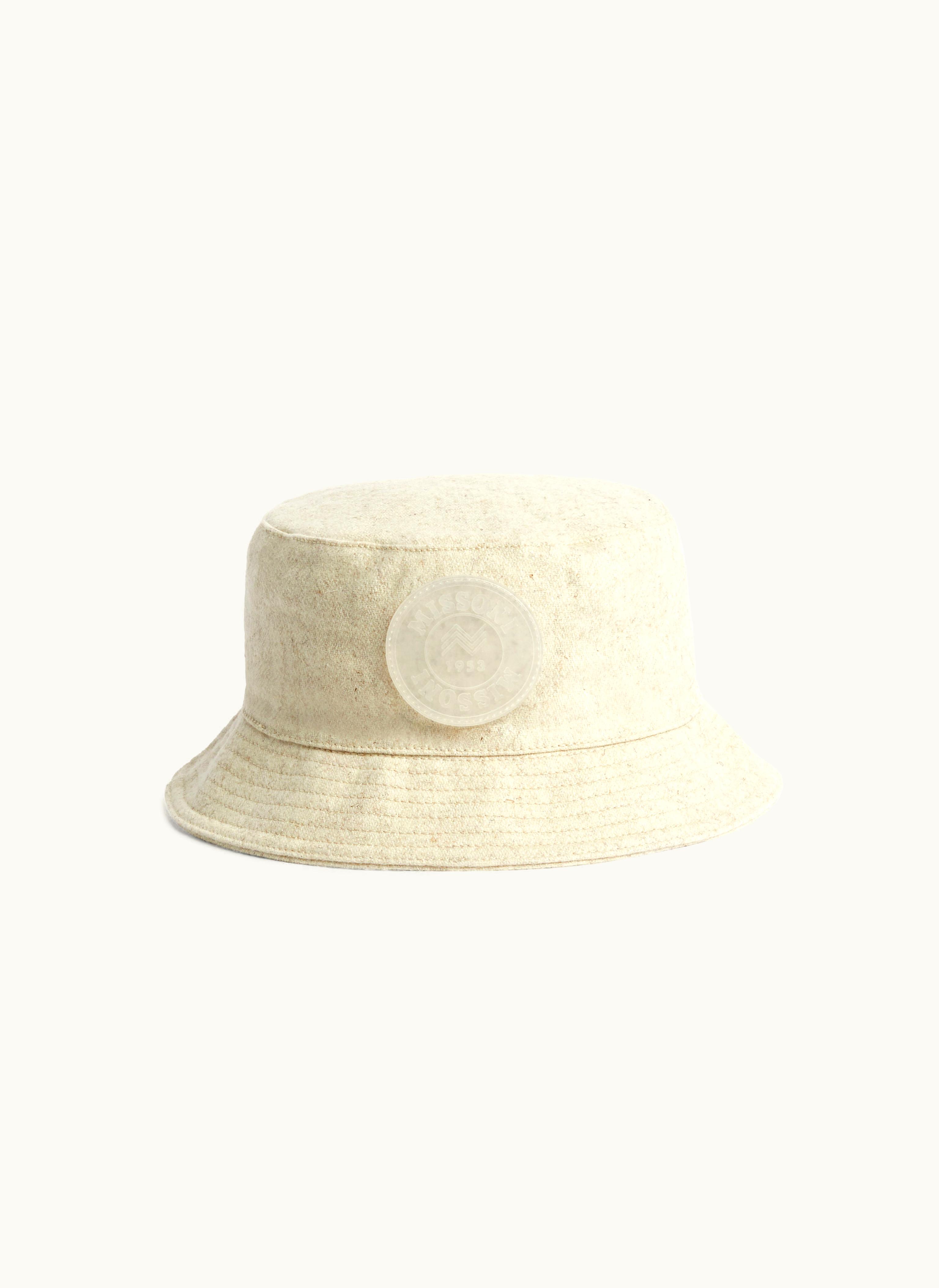 Missoni Missoni Wool Blend Bucket Hat With Logo Patch Multicoloured
