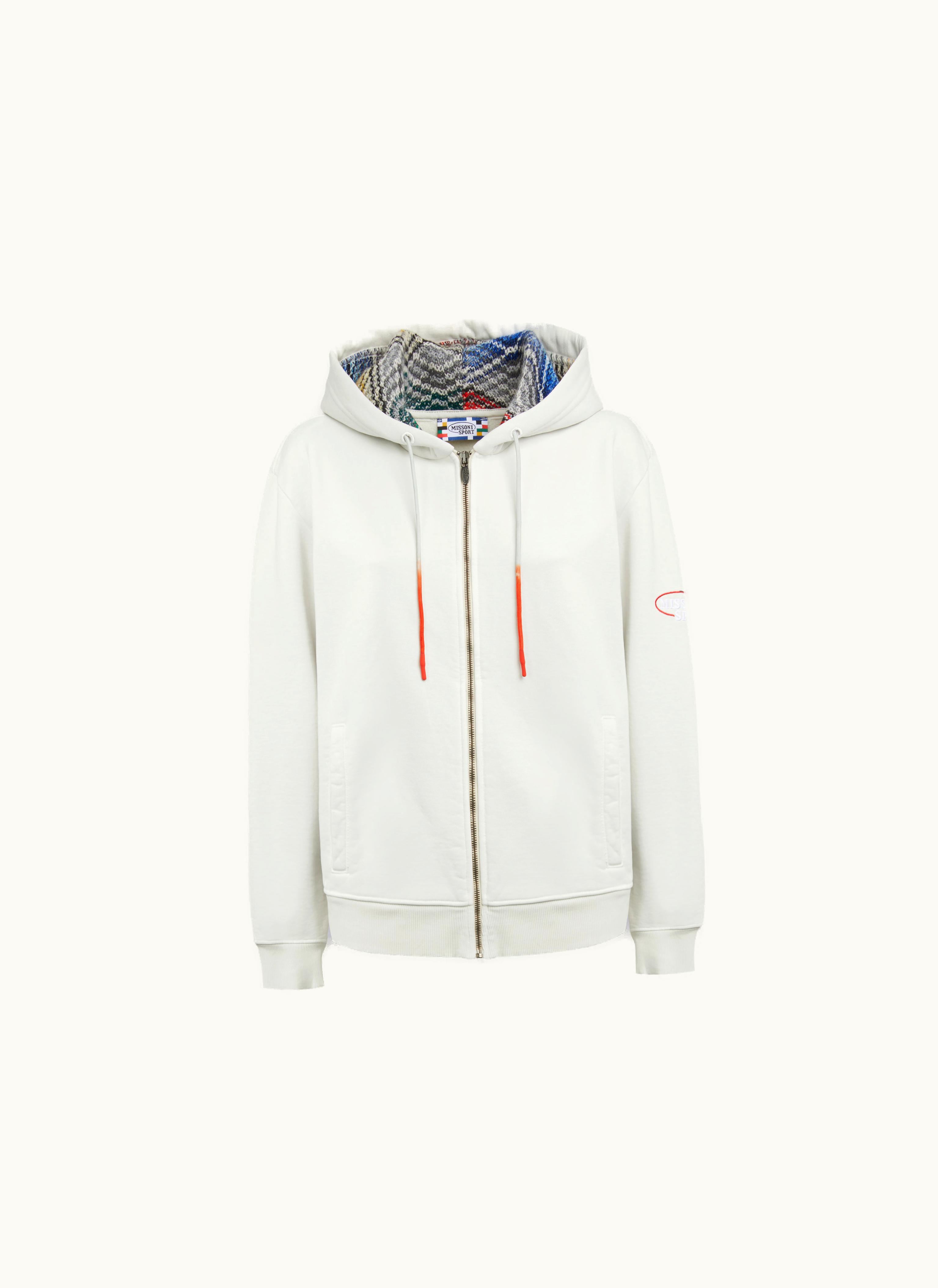Missoni Missoni Cotton Hoodie With Knitted Insert Rust