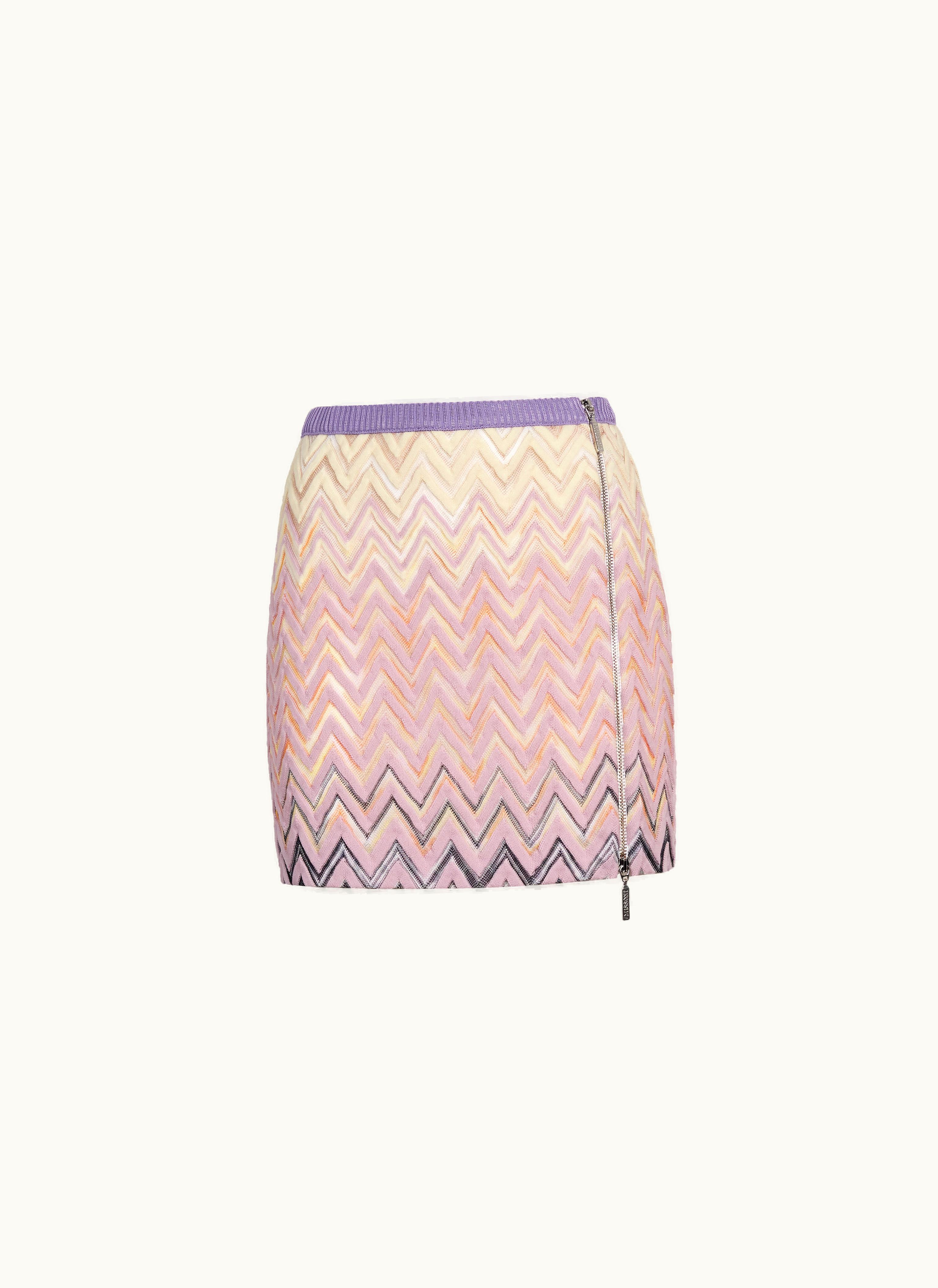 Missoni Missoni Wool And Viscose Chevron Miniskirt With Zip Multicoloured