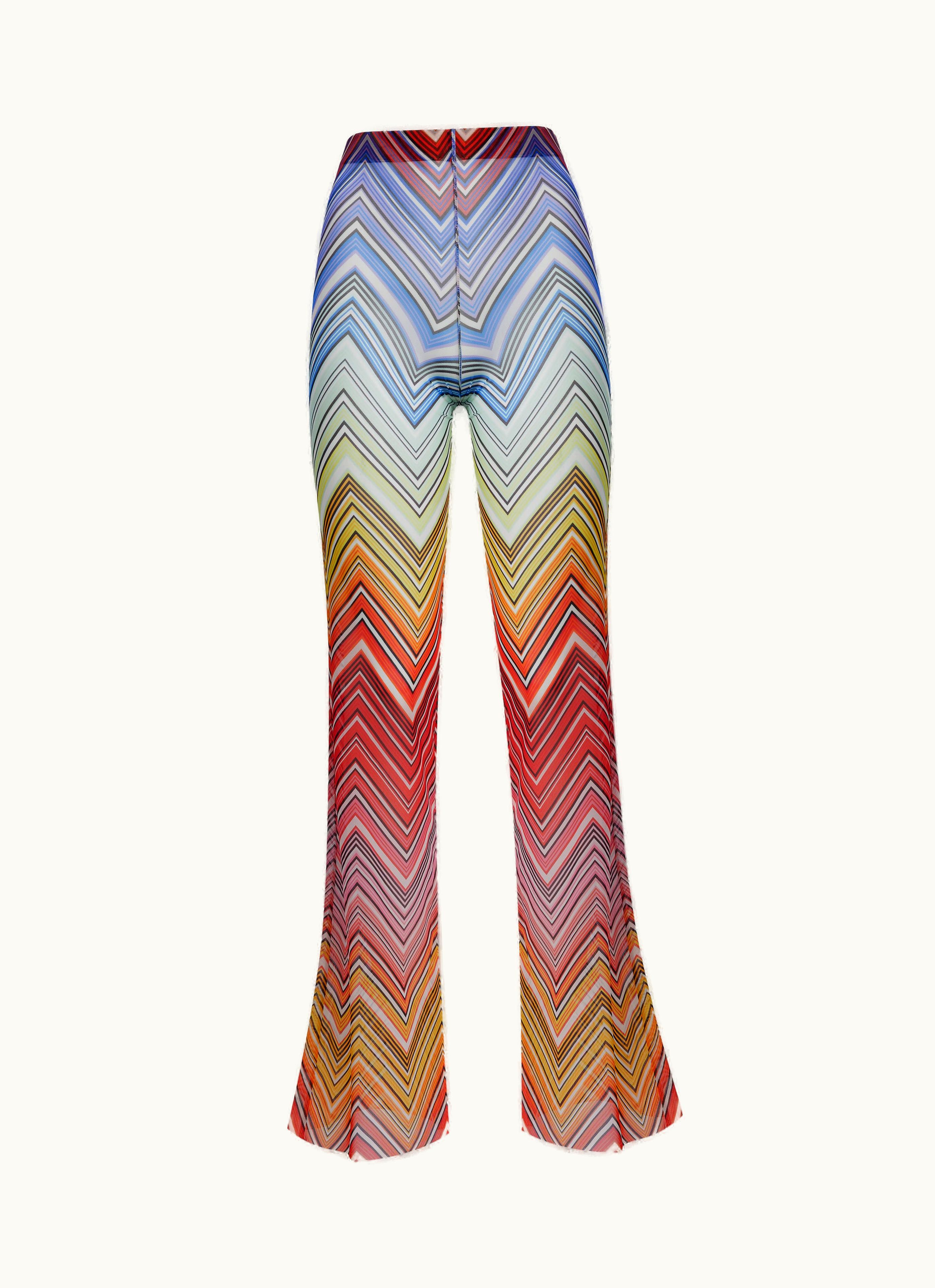 Missoni Missoni Cover Up Trousers In Zigzag Print Tulle Multicoloured