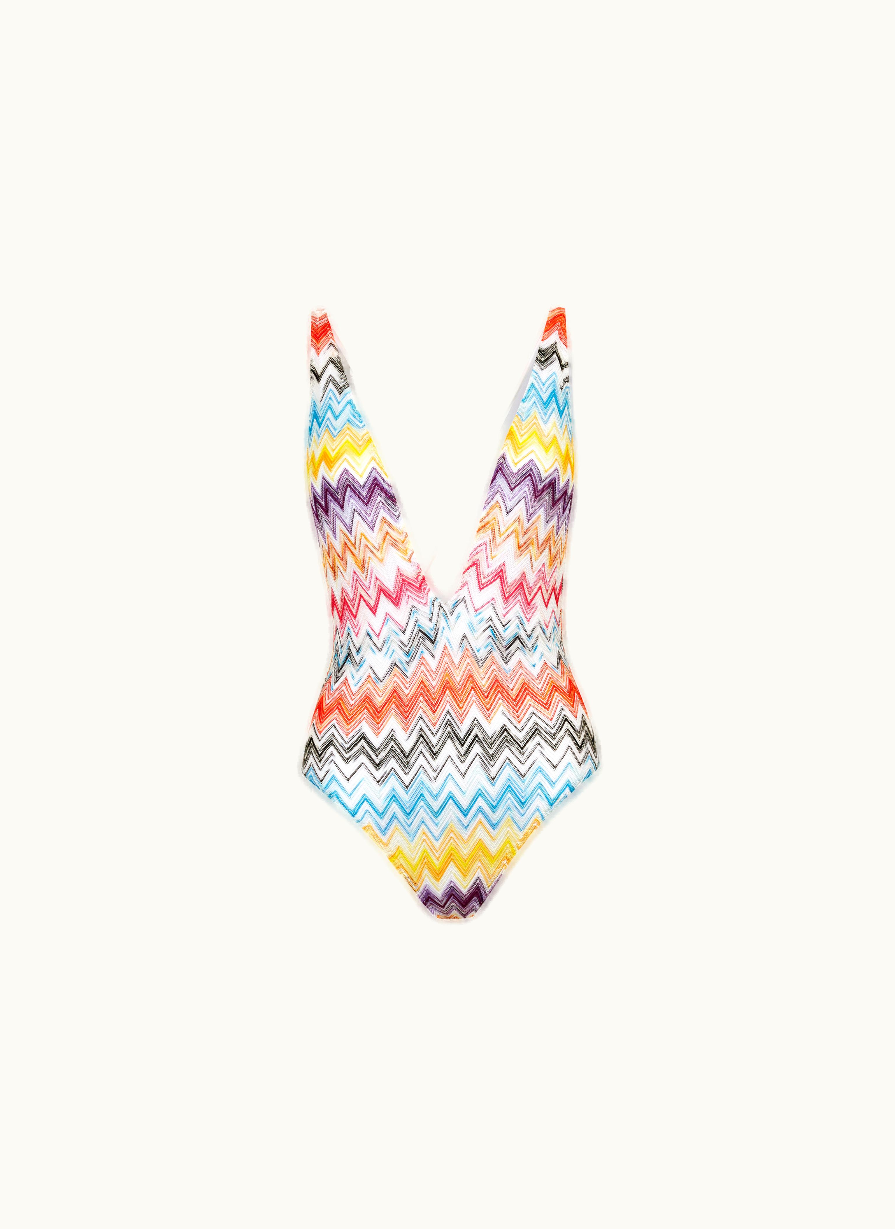 Missoni Missoni Viscose one-piece Swimming Costume With Plunging V Neckline Multicoloured