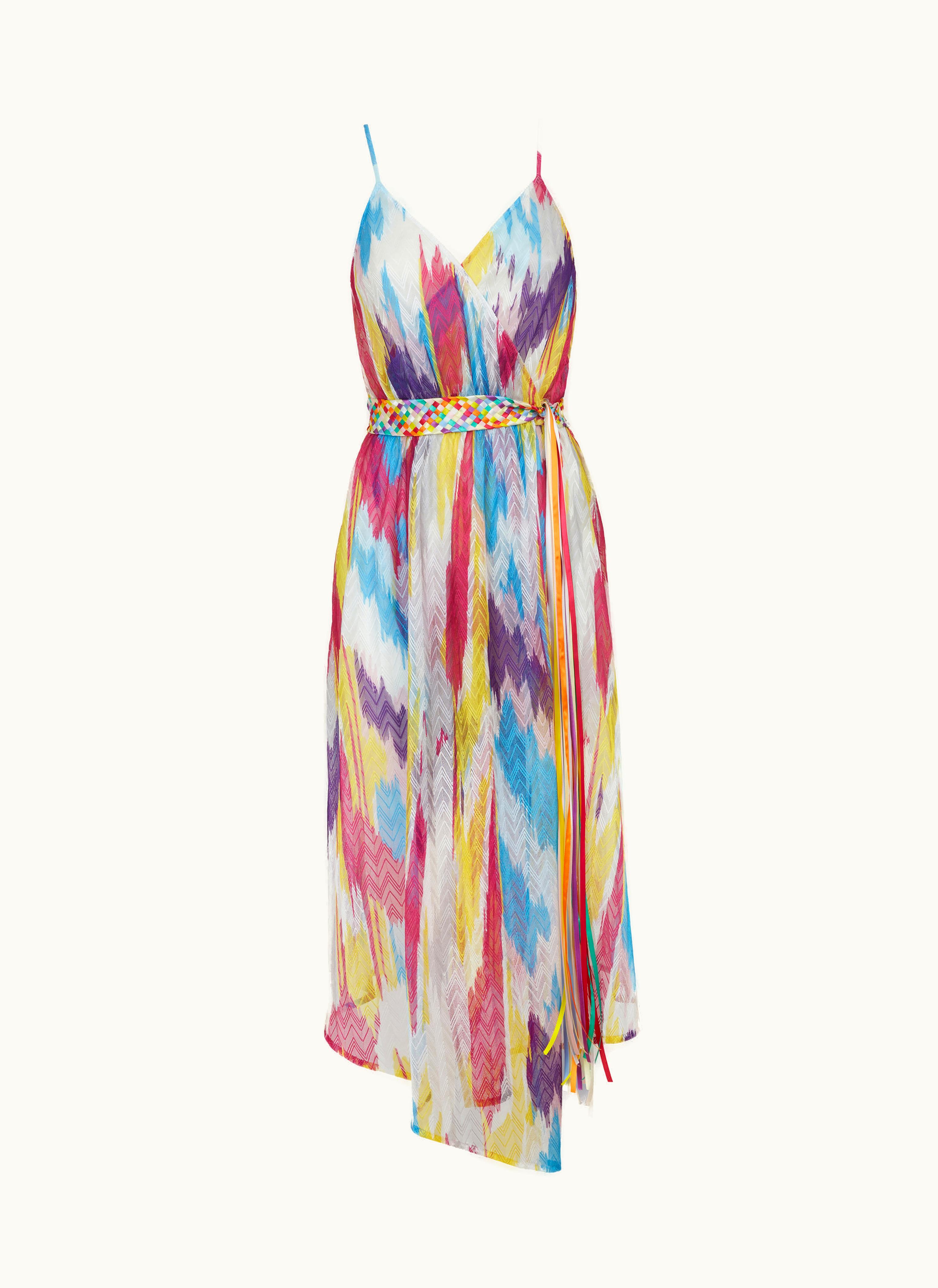 Missoni Missoni Midi Cover Up With Braided Belt Multicoloured