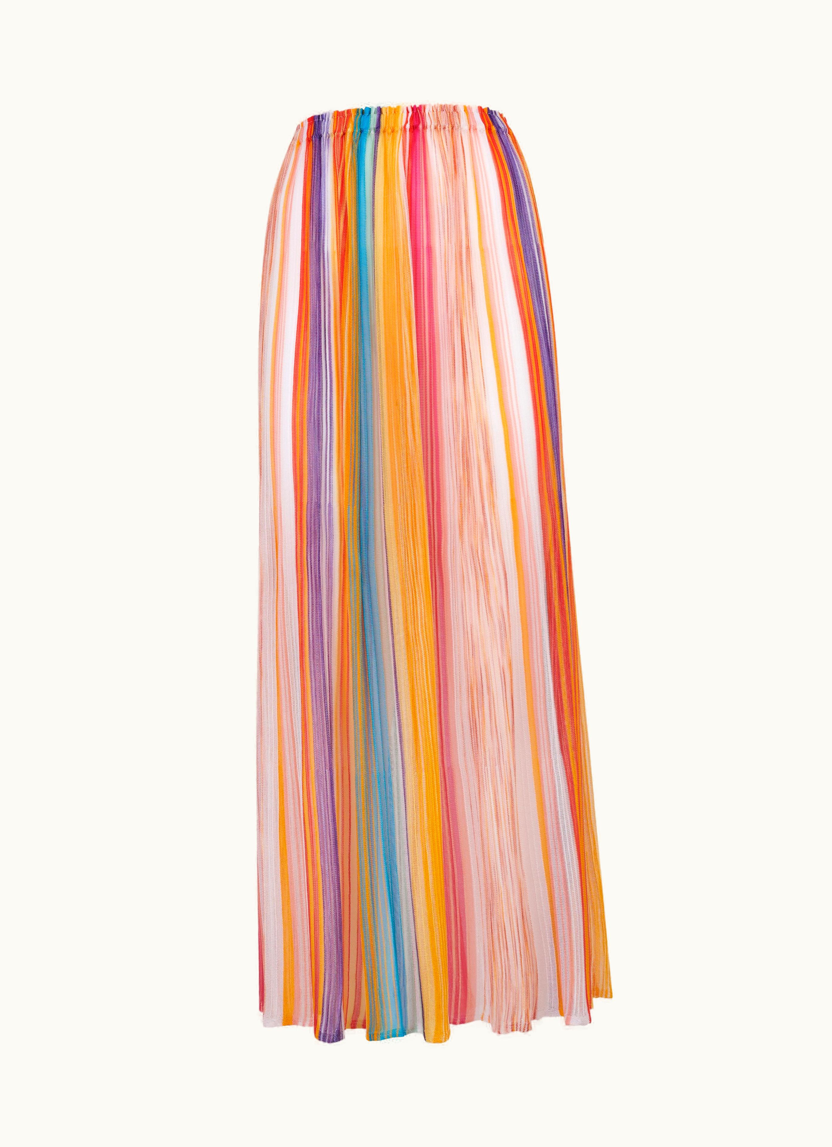 Missoni Missoni Long Wide Viscose Skirt Multicoloured