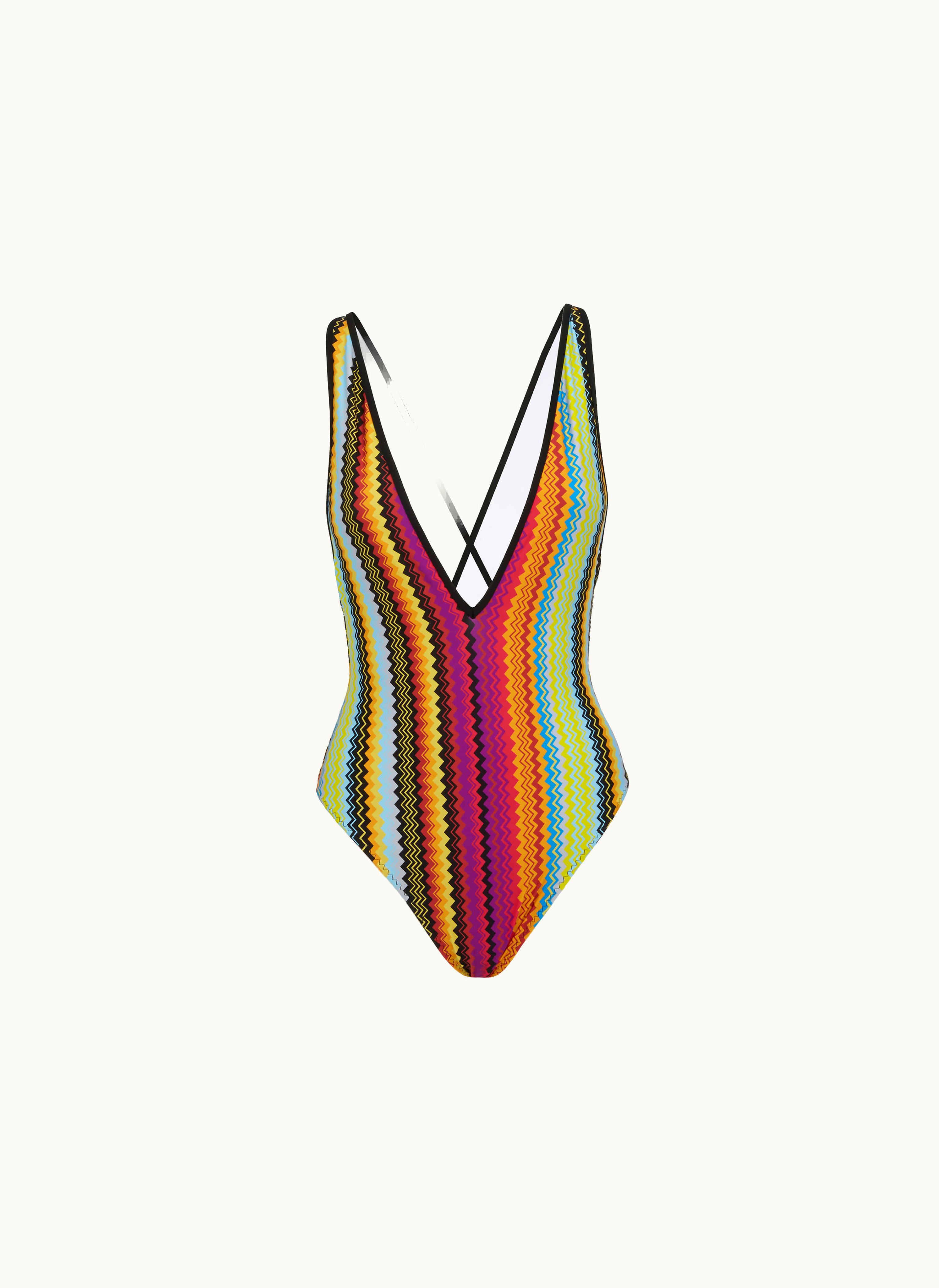 Missoni Missoni One-piece Swimming Costume With V Neckline Multicoloured