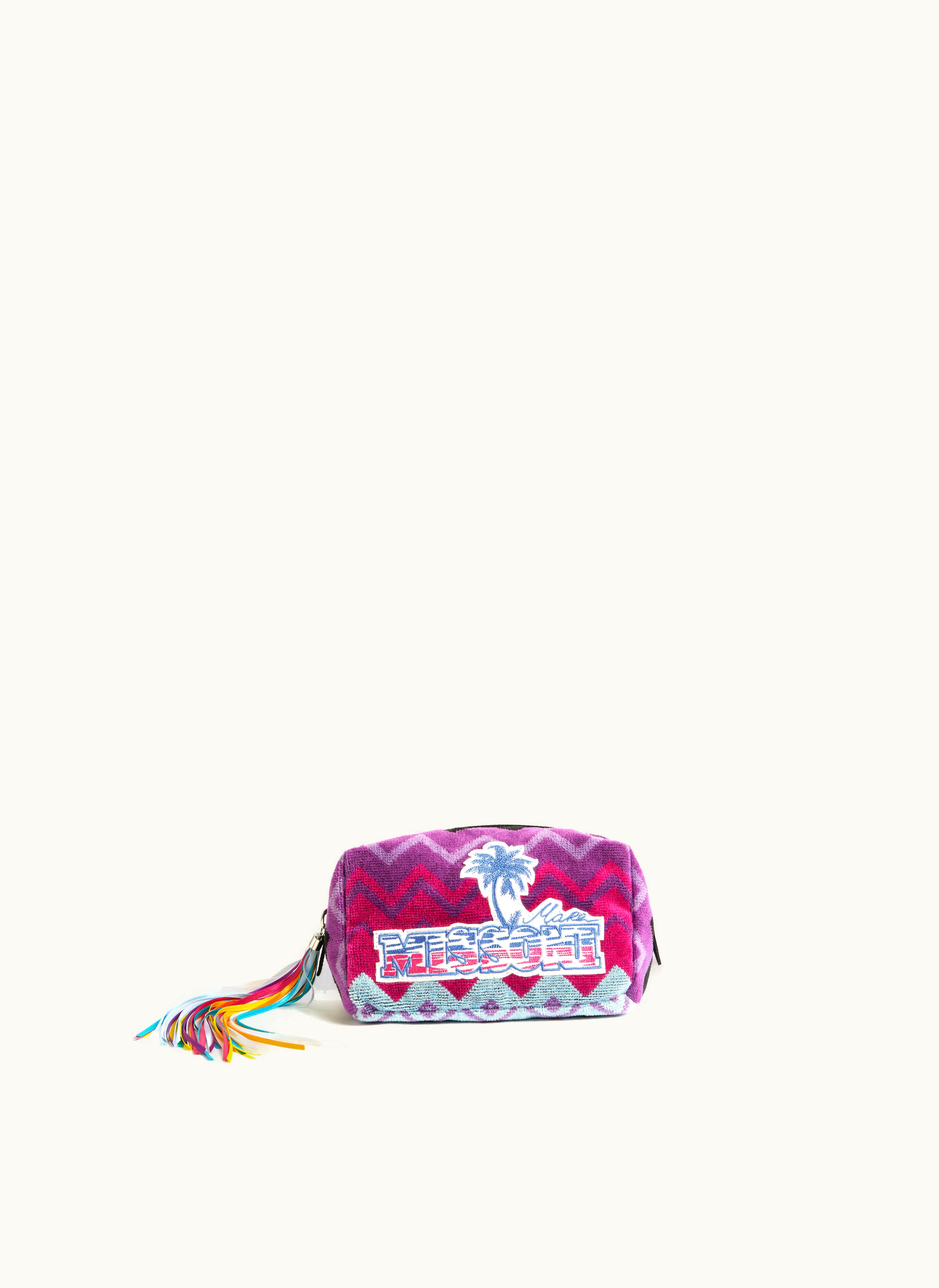 Missoni Missoni Viscose Terry Pouch With Logo Patch Multicoloured