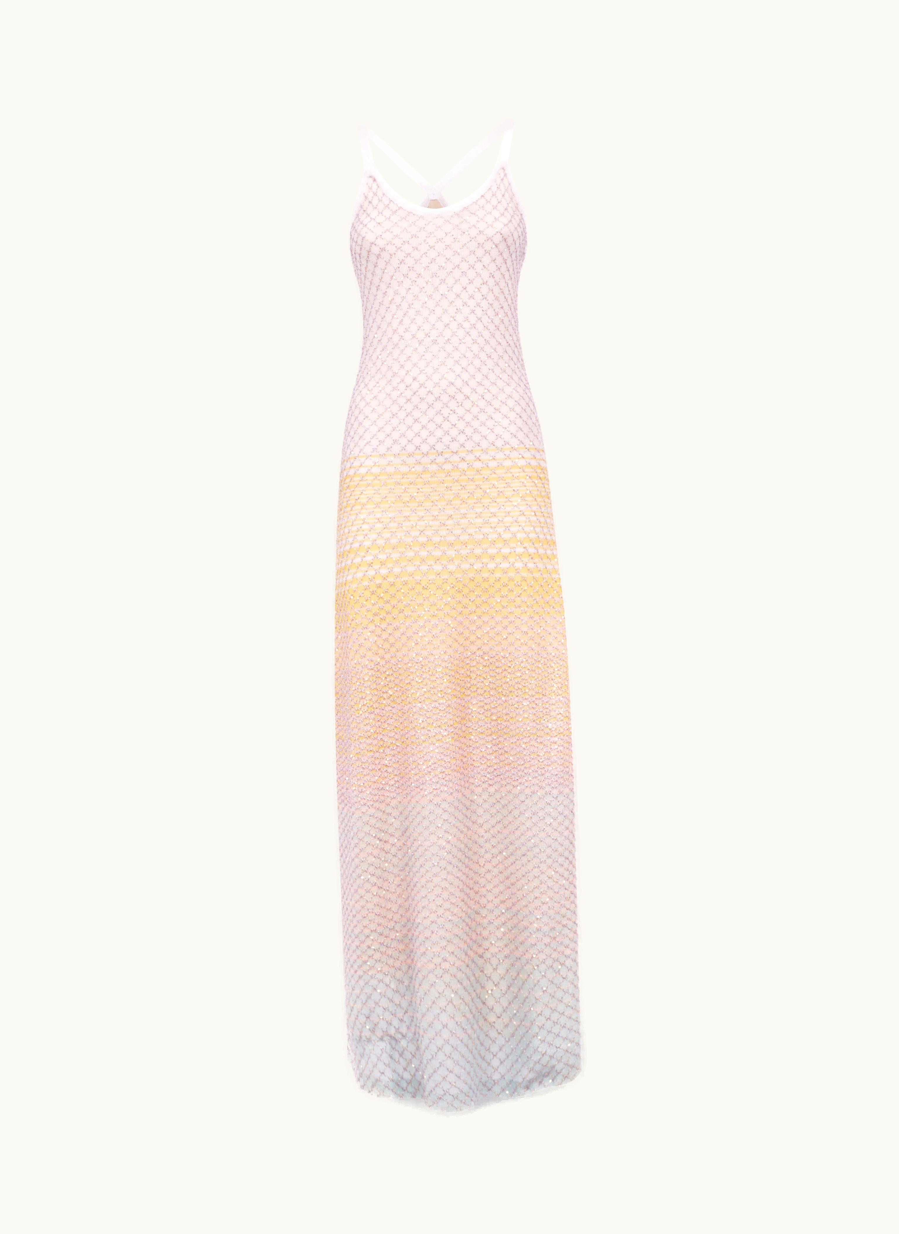 Missoni Missoni Long Net Dress With Dégradé Pattern And Sequins Multicoloured