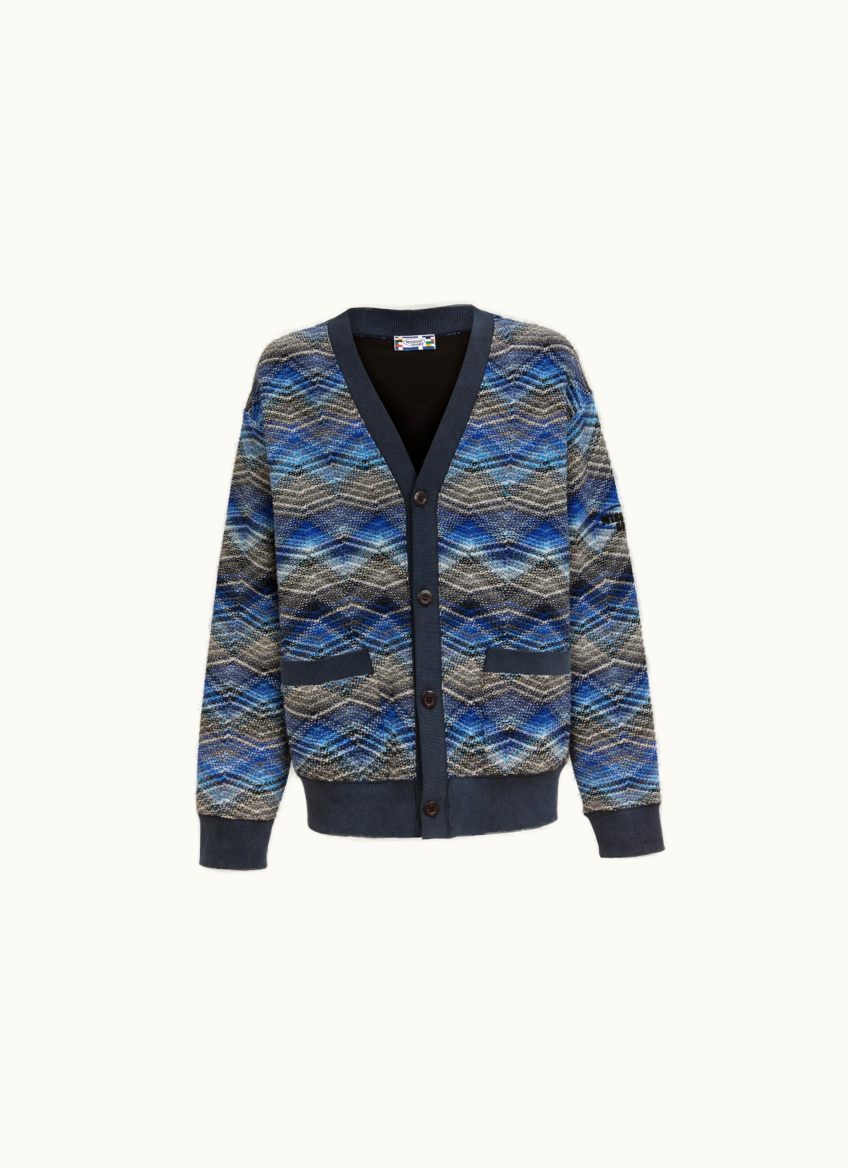 Missoni Missoni Wool Blend Cardigan With Zigzag Pattern Multicoloured Multicoloured
