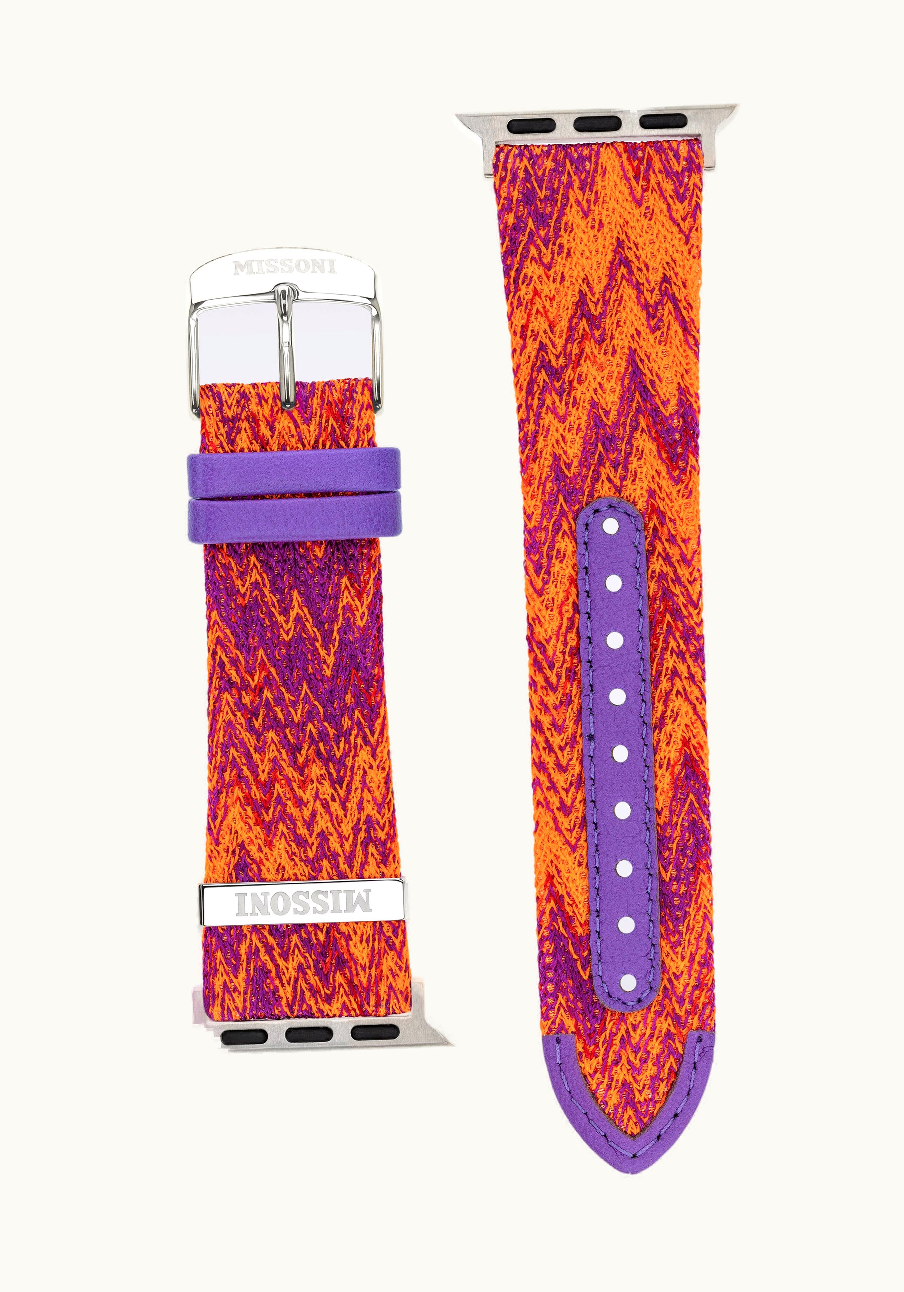 Missoni Missoni Fabric 22 MM Apple Watch Compatible Strap Multicoloured Multicoloured