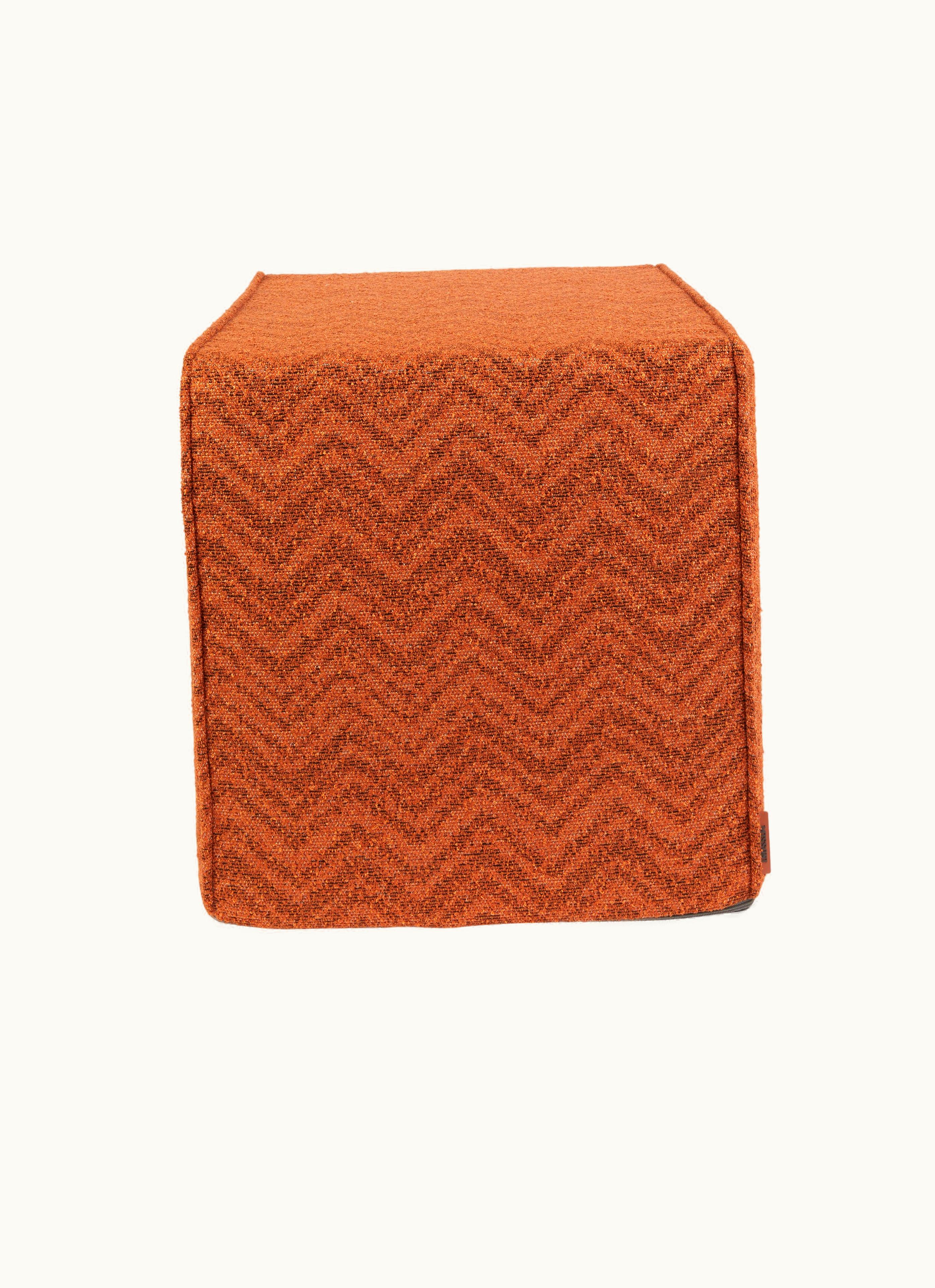 Missoni Missoni Columbia 40x40x40 CM Chevron Bouclé Footstool Cube Multicoloured
