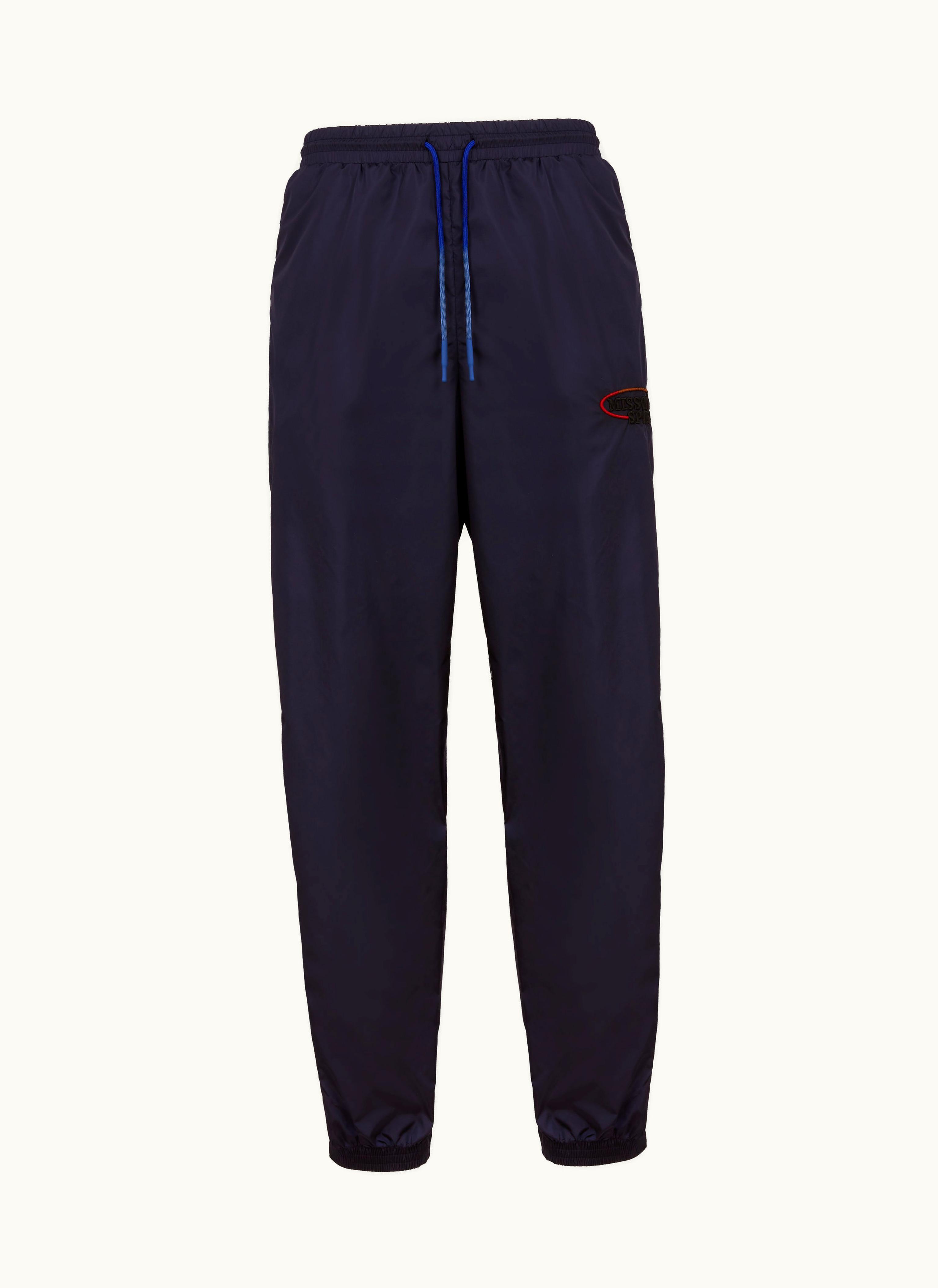 Missoni Missoni Nylon Joggers With Logo Blue