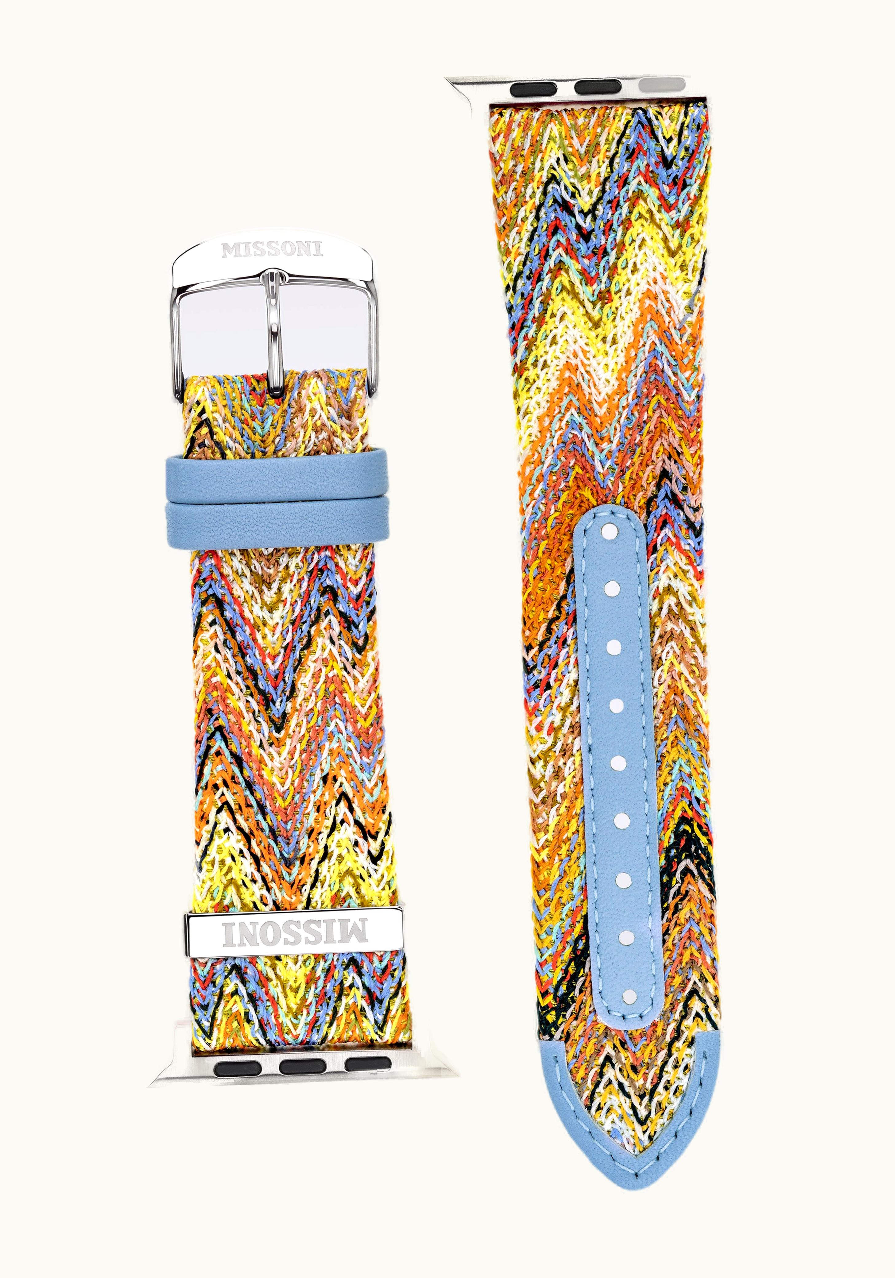 Missoni Missoni Fabric 24 MM Apple Watch Compatible Strap Multicoloured Multicoloured