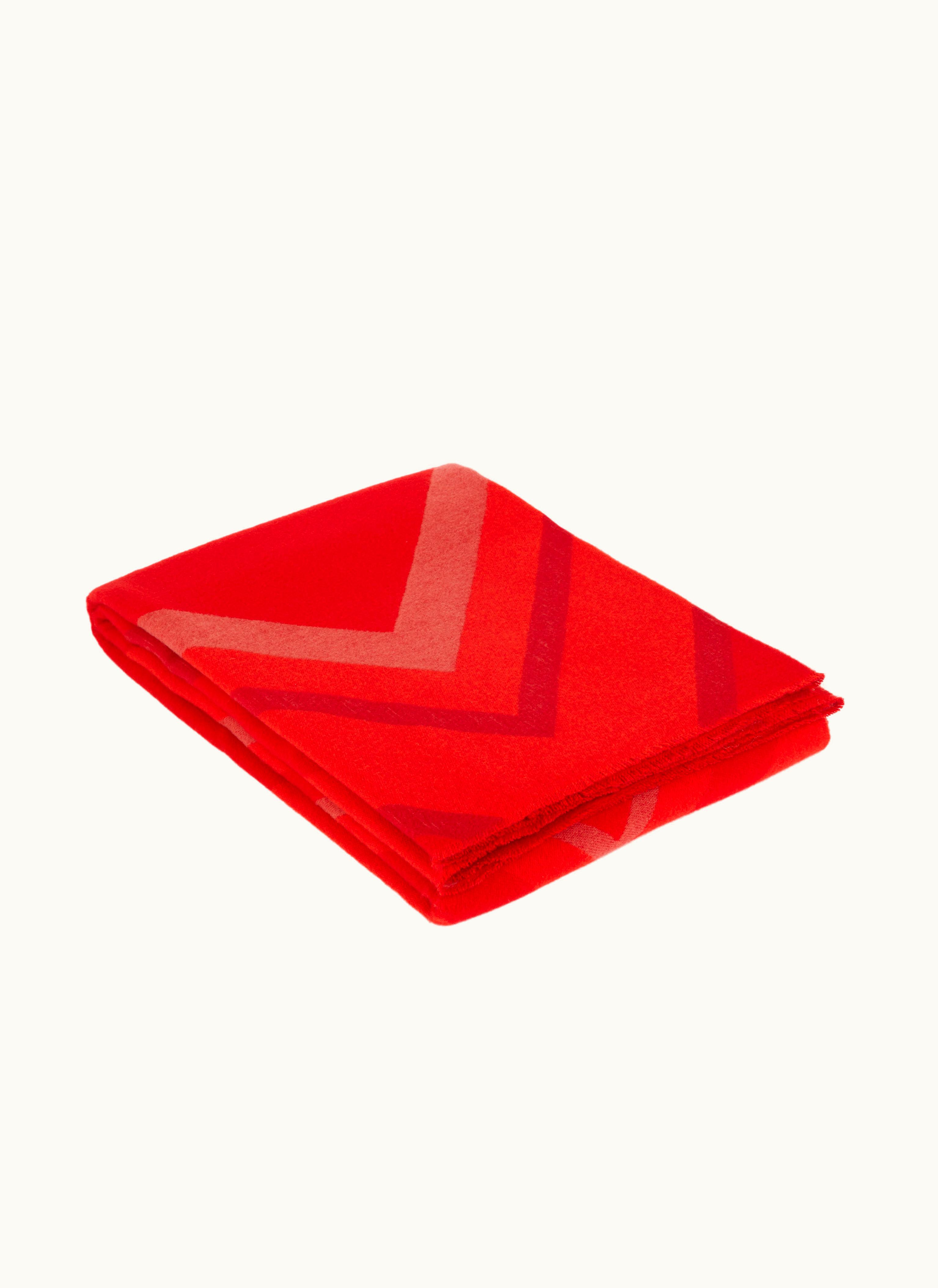 Missoni Missoni Cornelio 130x190 CM Plaid Blanket In Zigzag Wool Red