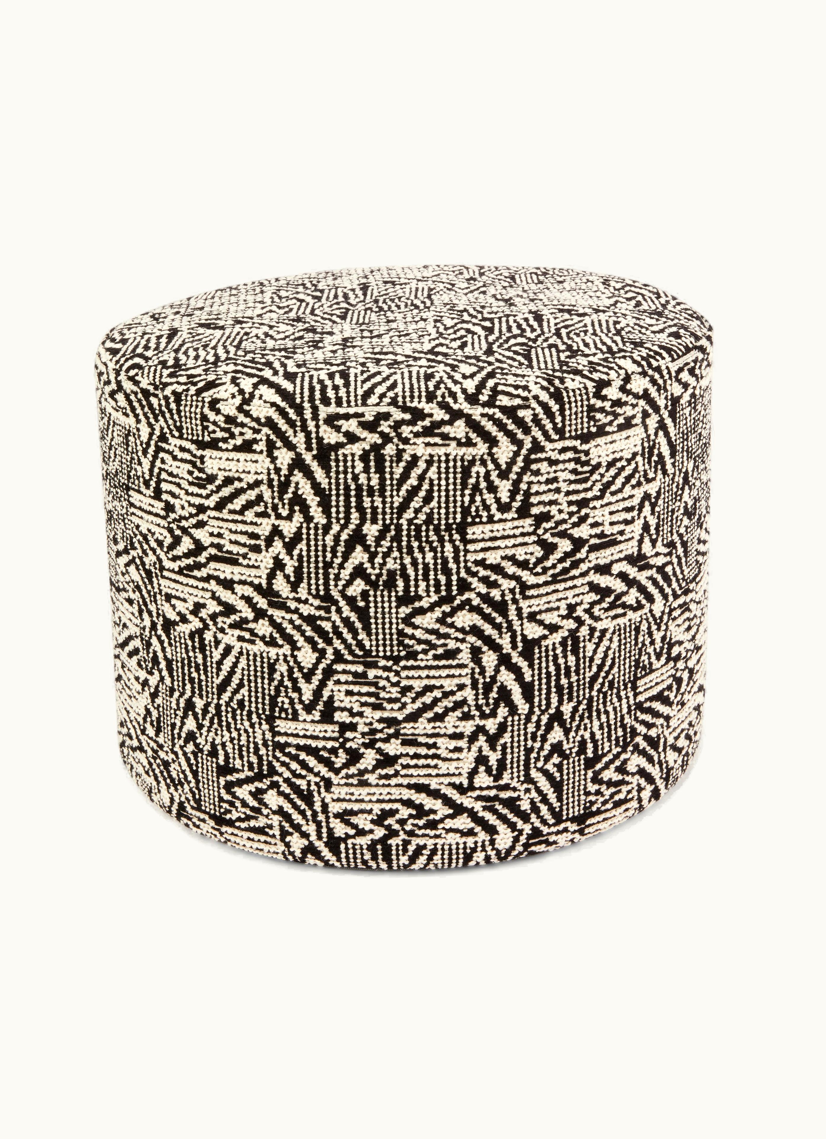 Missoni Missoni Noise Cylinder Pouf 40x30 Black & White