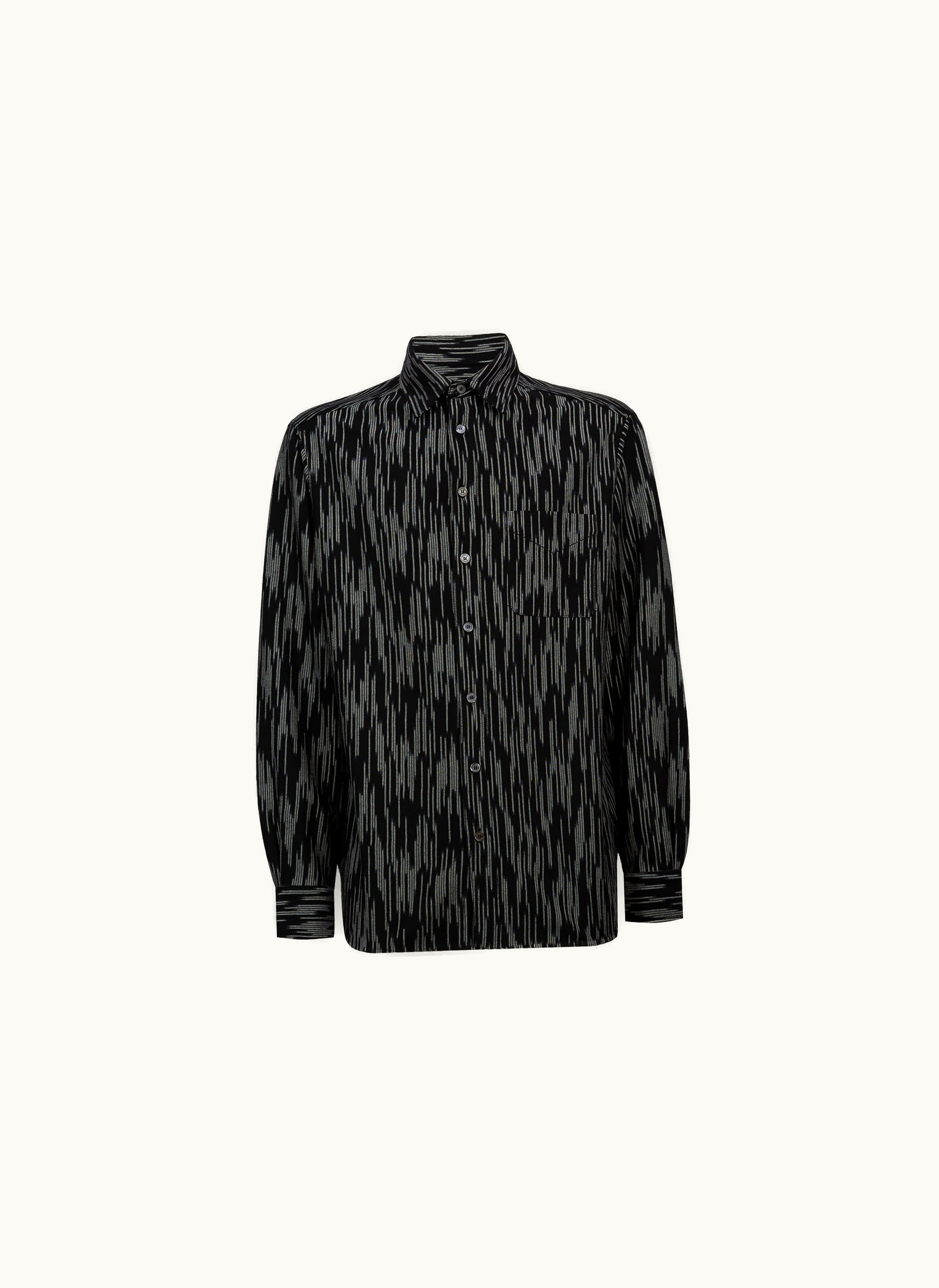 Missoni Missoni Cotton And Viscose Slub Shirt Black & White