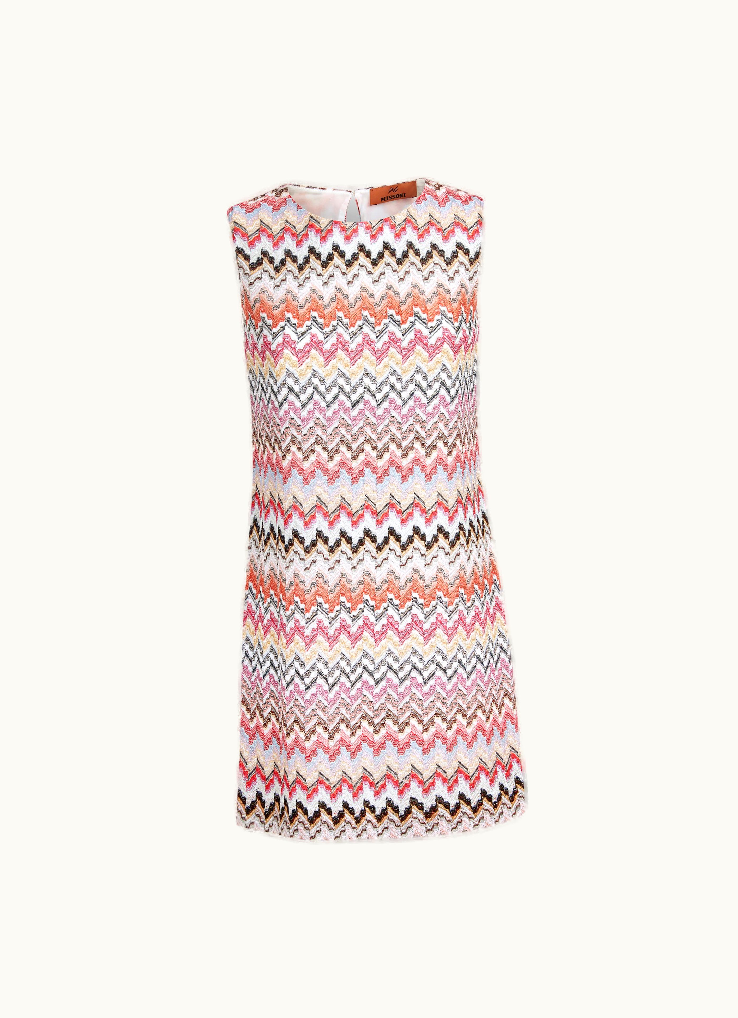 Missoni Missoni Minidress In Zigzag Lamé Viscose Blend Multicoloured