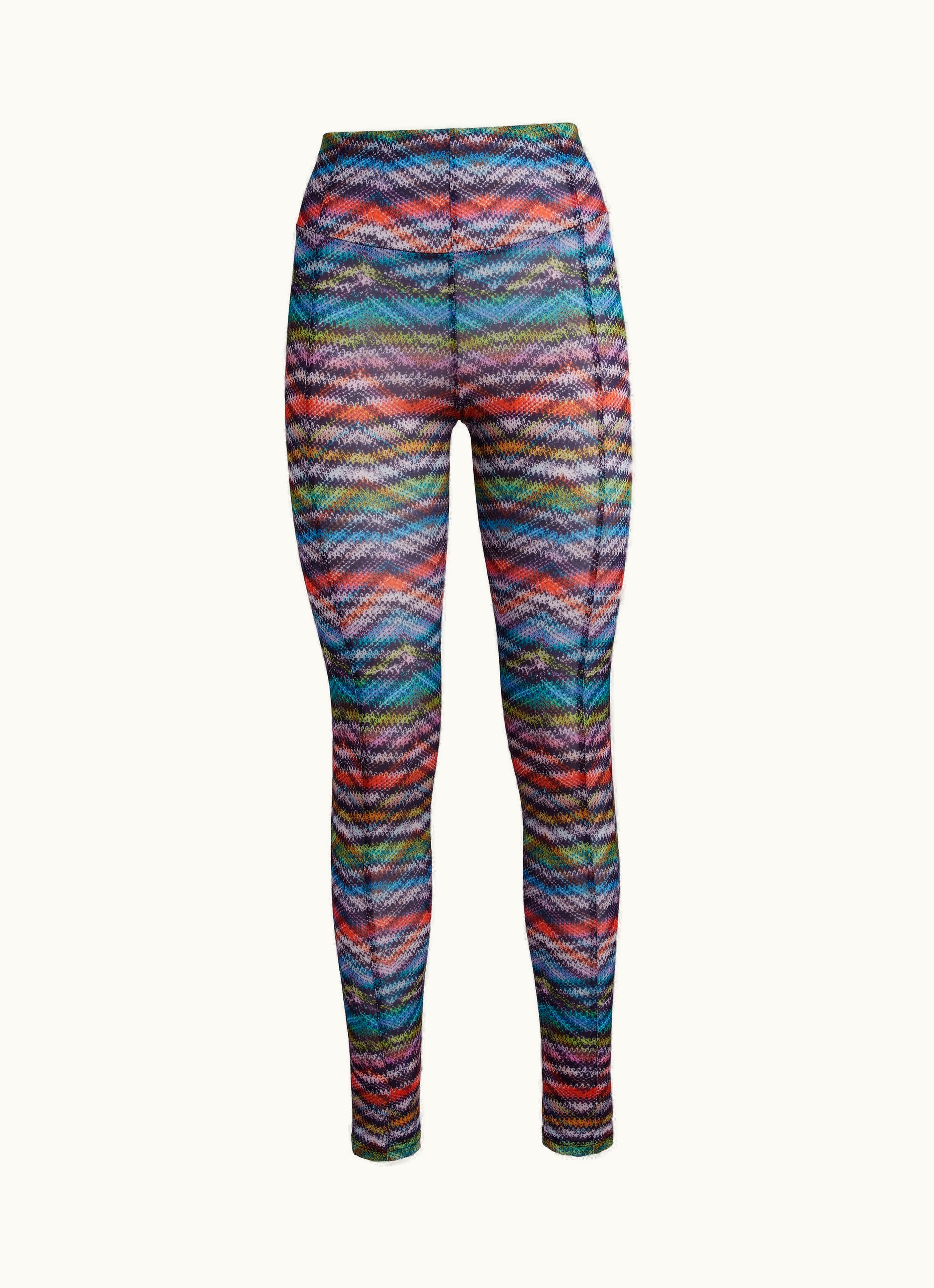 Missoni Missoni Leggings In Zigzag Print Stretch Fabric Multicoloured