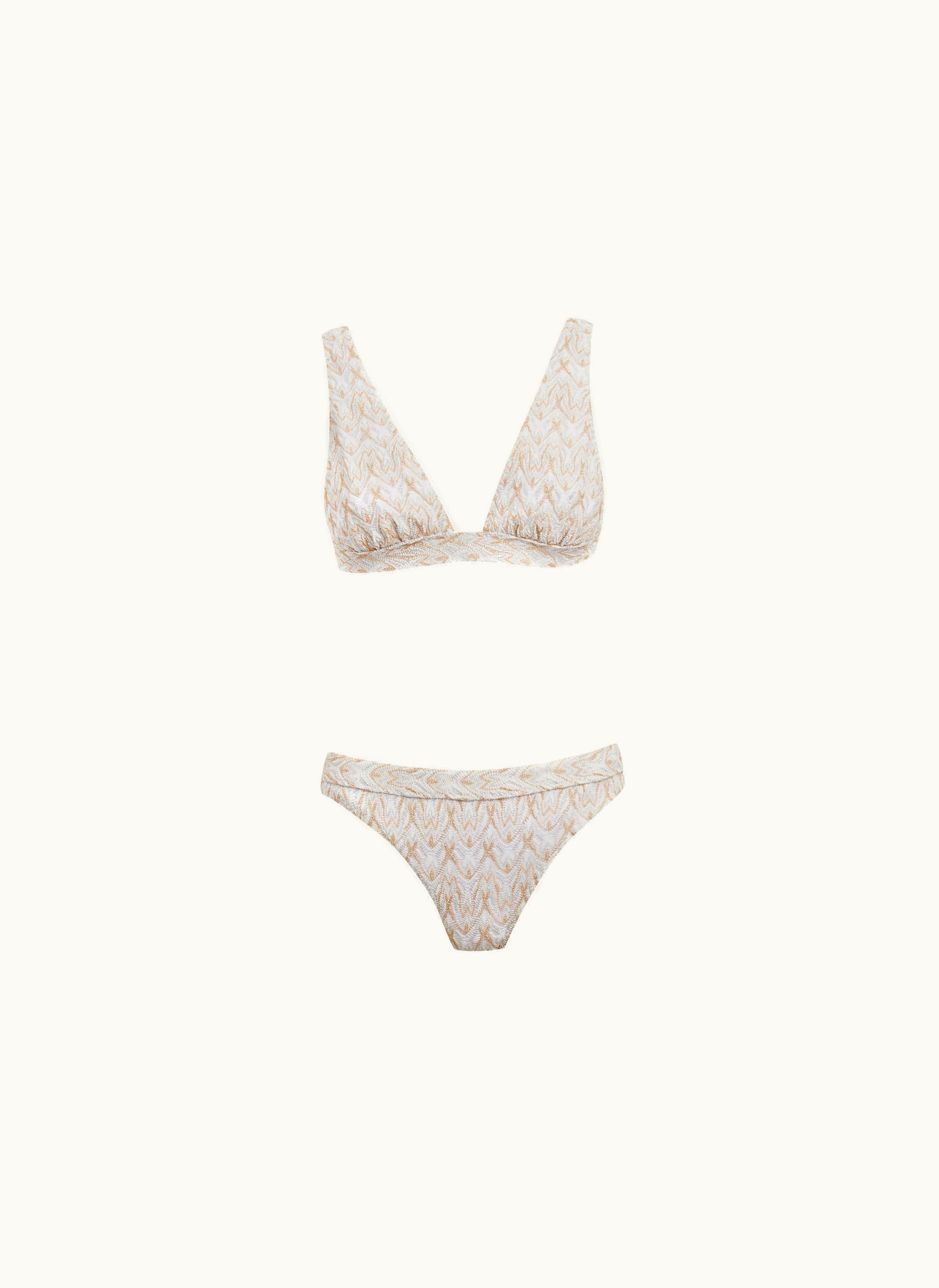 Missoni Missoni Bikini In lace-effect Knit With Lurex Gold