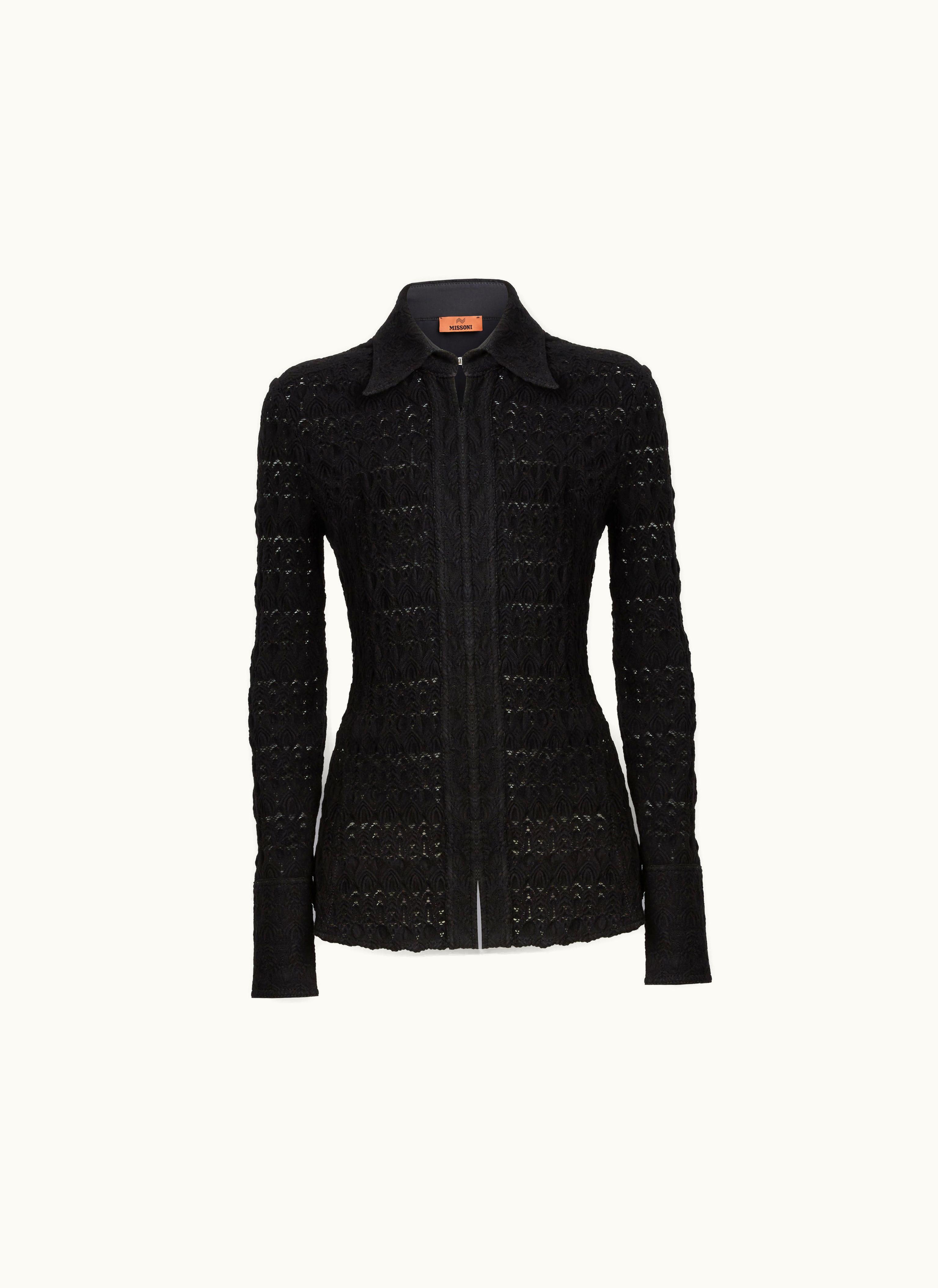 Missoni Missoni Viscose Blend lace-effect Shirt Black