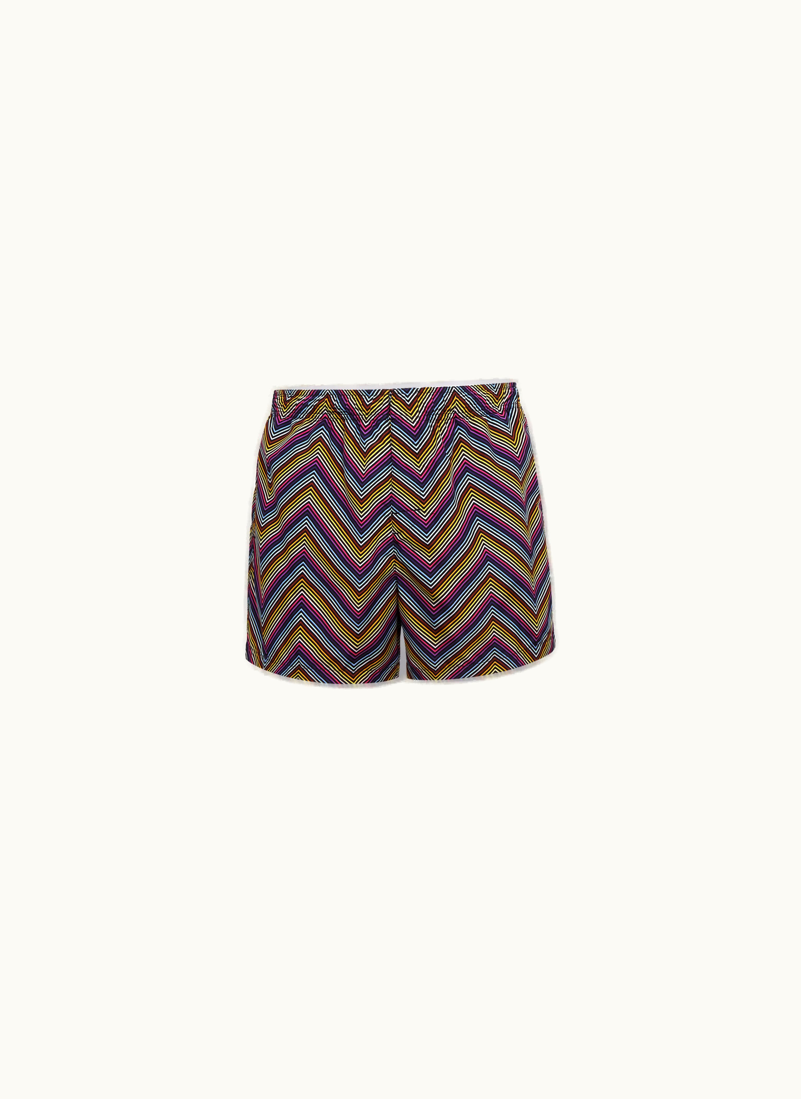 Missoni Missoni Nylon Blend Swimming Trunks With Zigzag Print Multicoloured