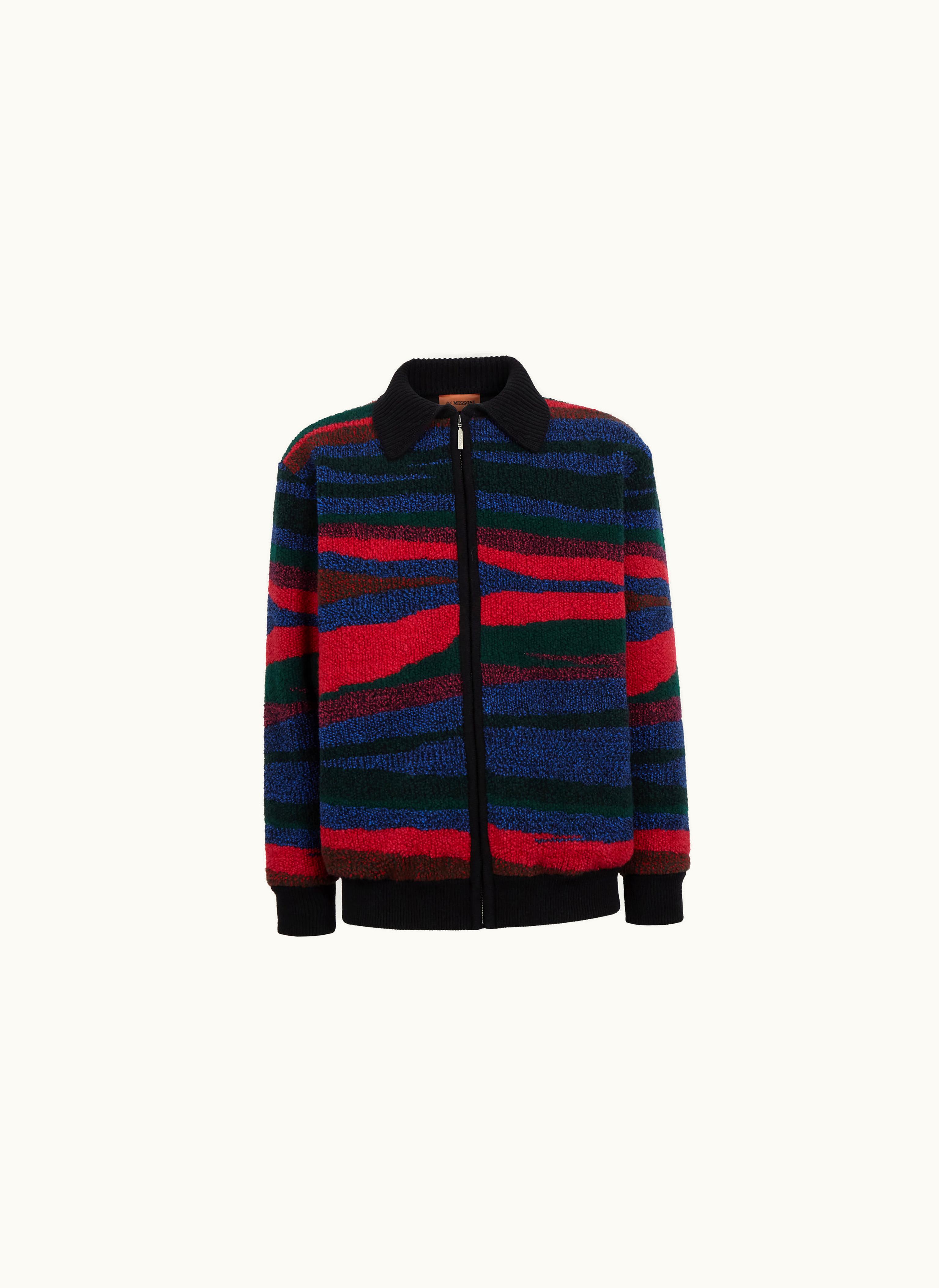 Missoni Missoni Fur-effect Wool Bomber Jacket With Zip Black
