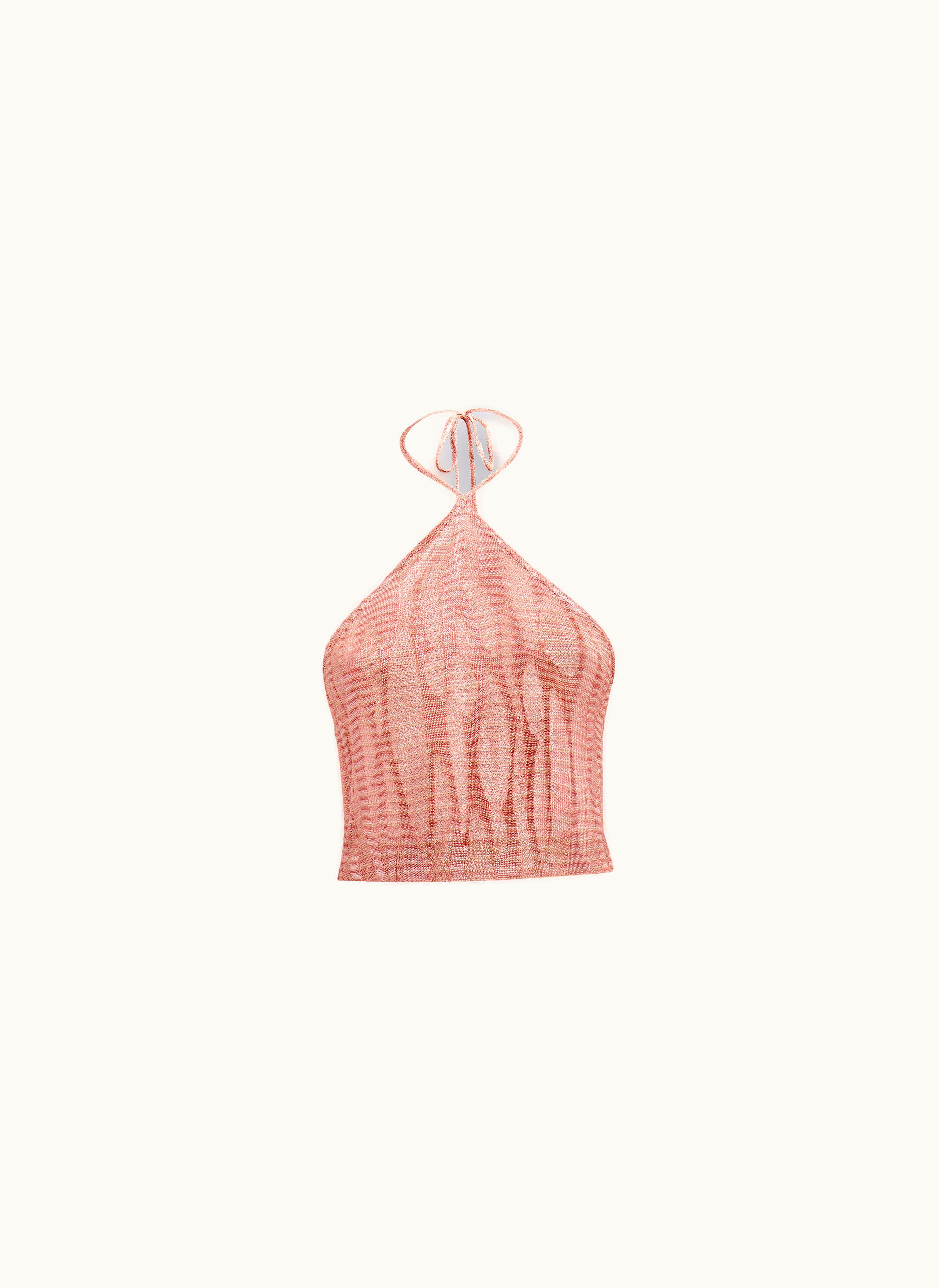 Missoni Missoni American Neckline Top In Viscose Knit Pink